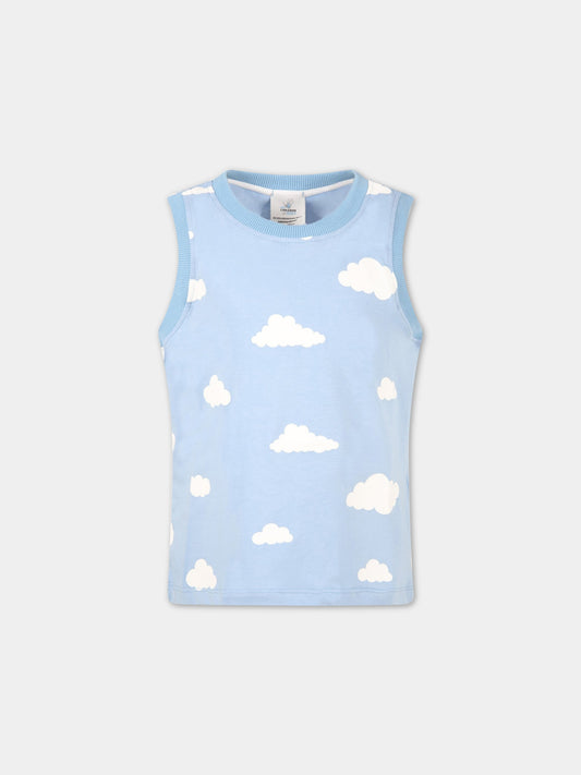 Canotta celeste per bambini con nuvole,Rainbow Clouds,029516 050