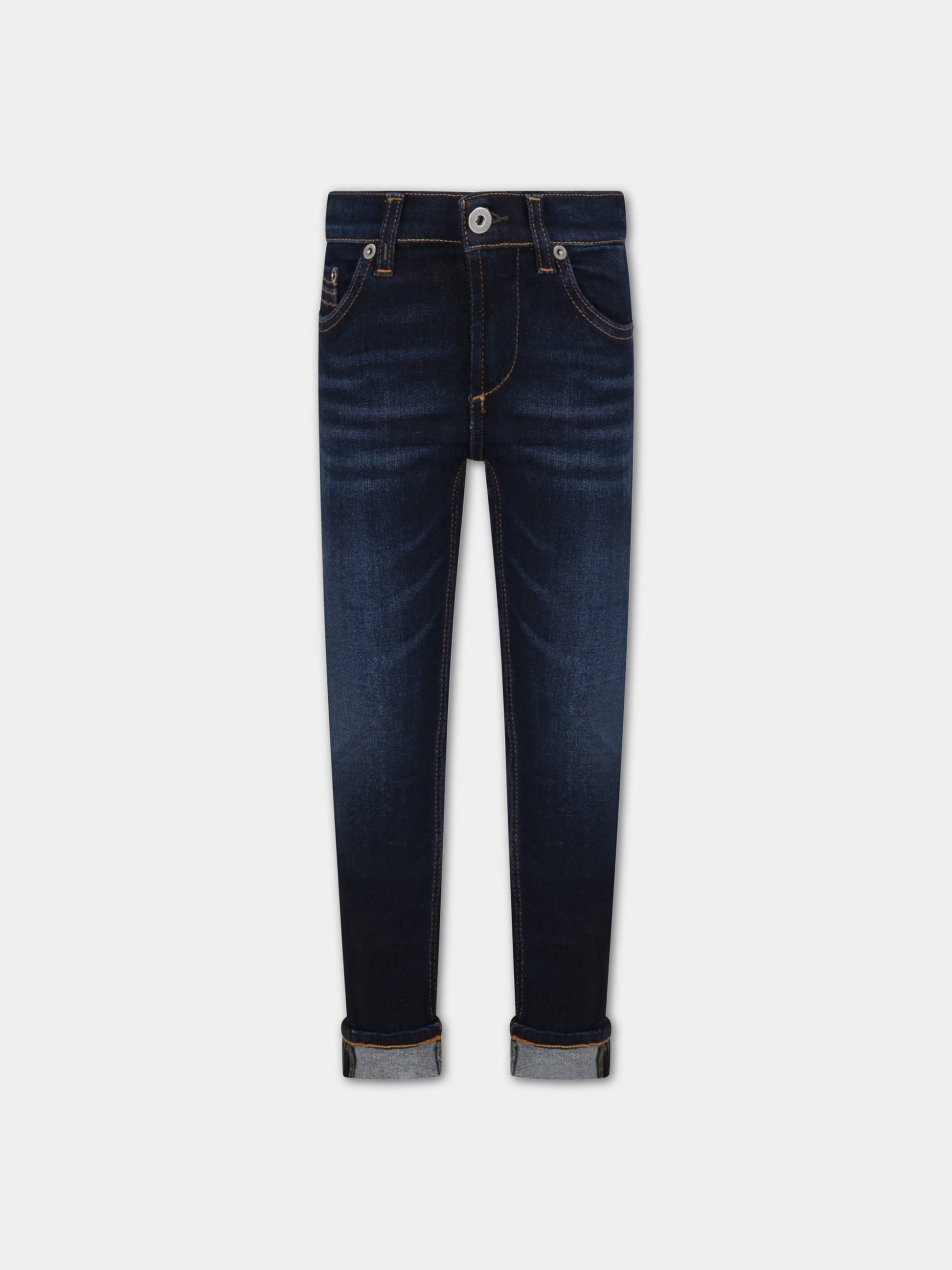 Jeans ''Ritchie'' blu per bambino con iconica D,Dondup Kids,DMPA154 0164 YD027 4025
