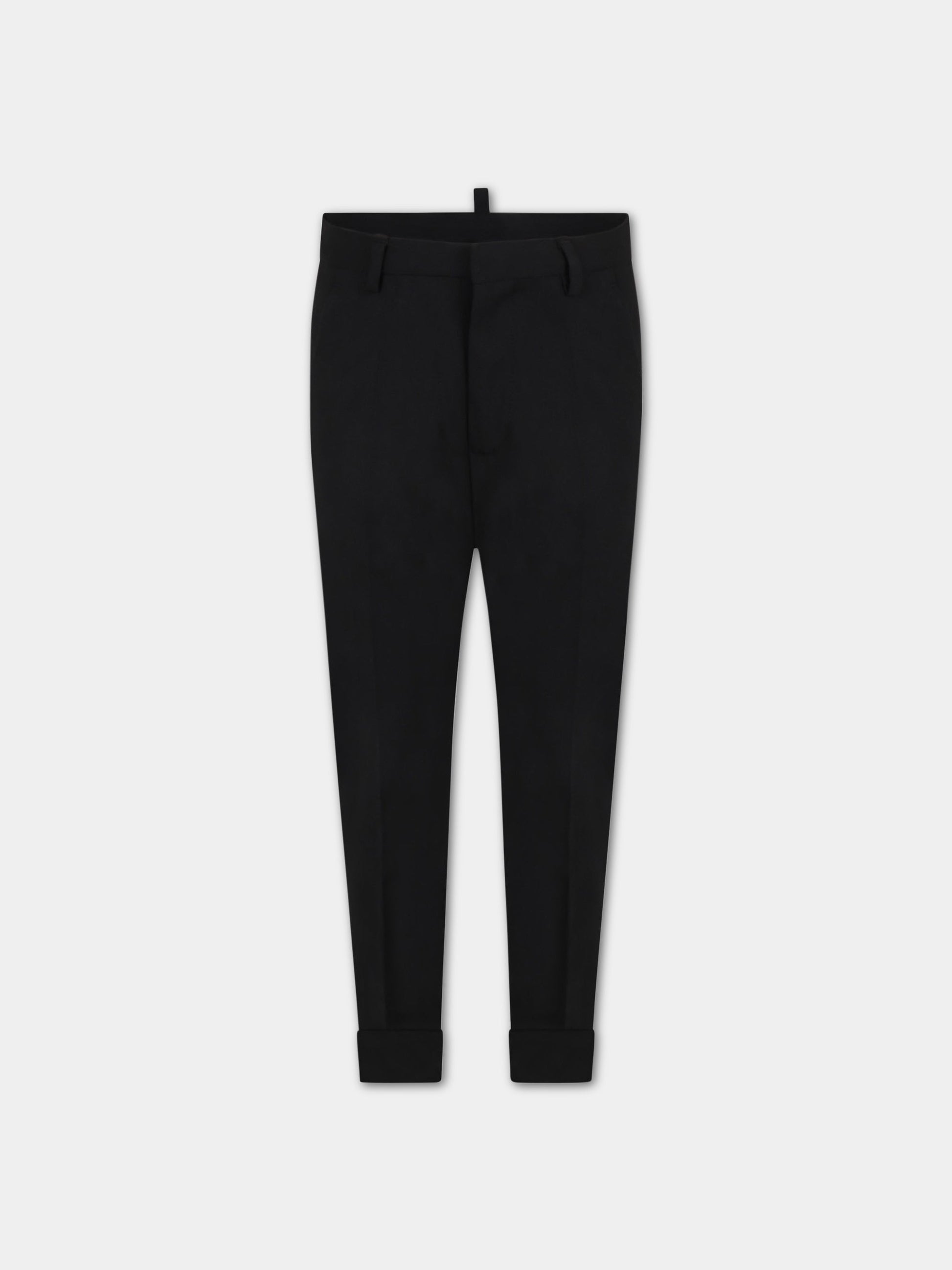 Pantalone bambino nero con logo,Dsquared2,DQ0415-D000T DQ900