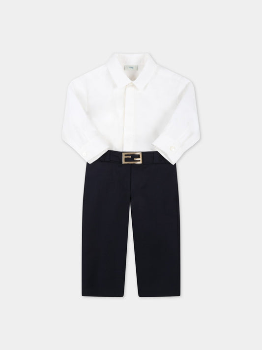 Completo multicolor per neonato con logo,Fendi Kids,BML125 A8DQ F0QB0