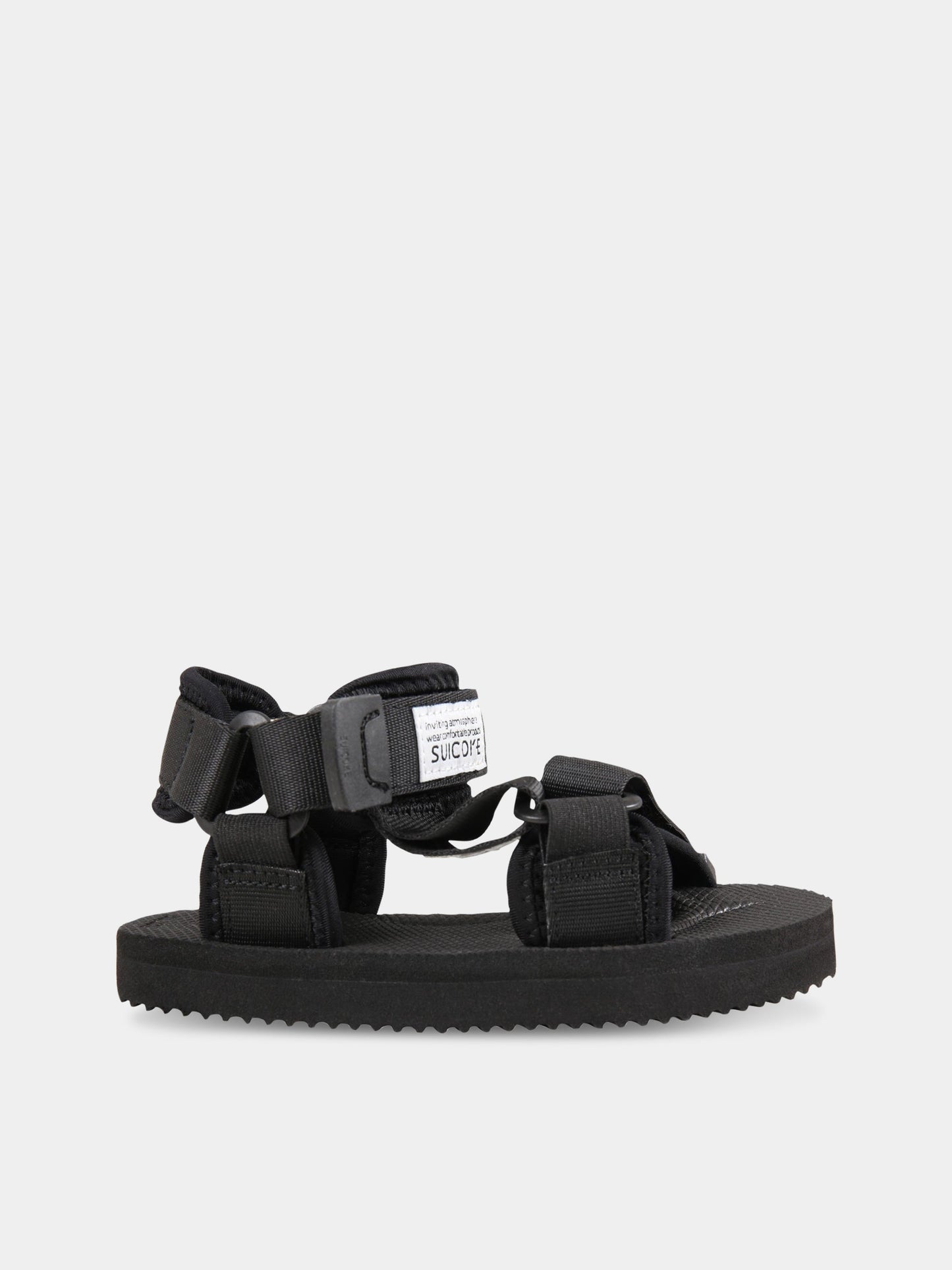 Sandali  Depa  neri per bambino con logo,Suicoke,OG-022-2KIDS_001