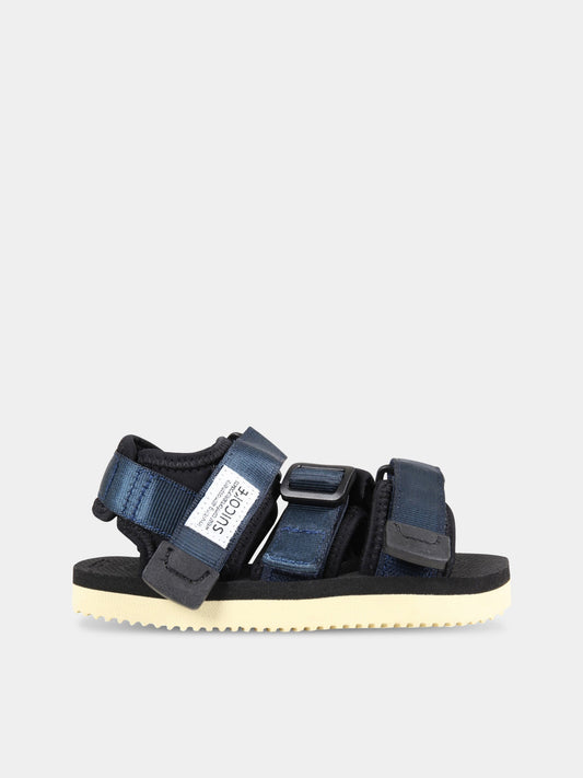 Sandali  Kisee  blu per bambino con logo,Suicoke,OG-044-KIDS_003