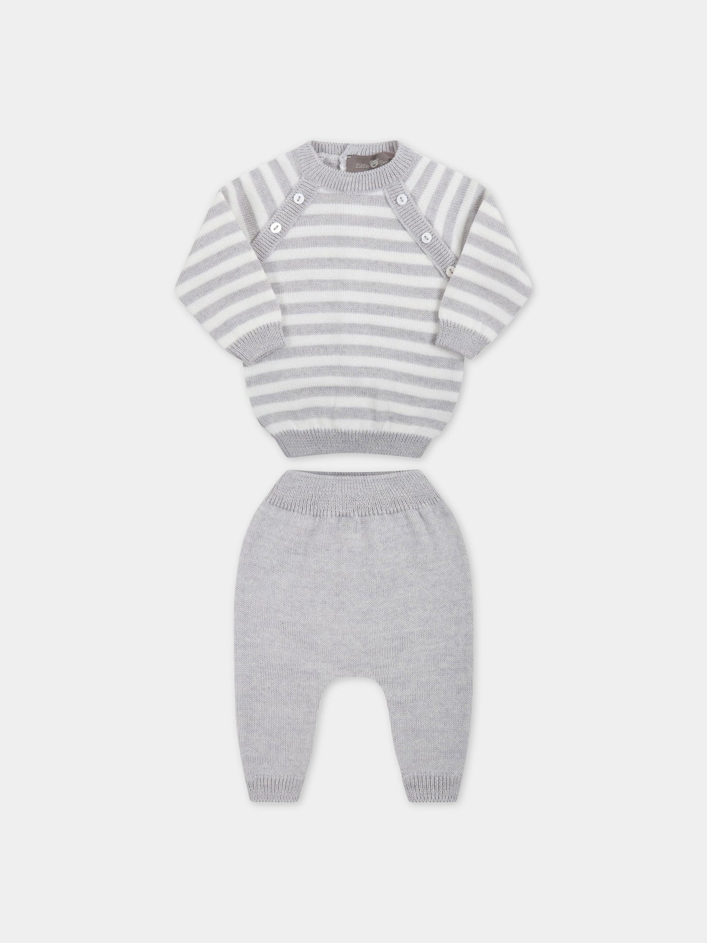 Completo multicolor per neoanto,Little Bear,3102 GRIGIO/LATTE