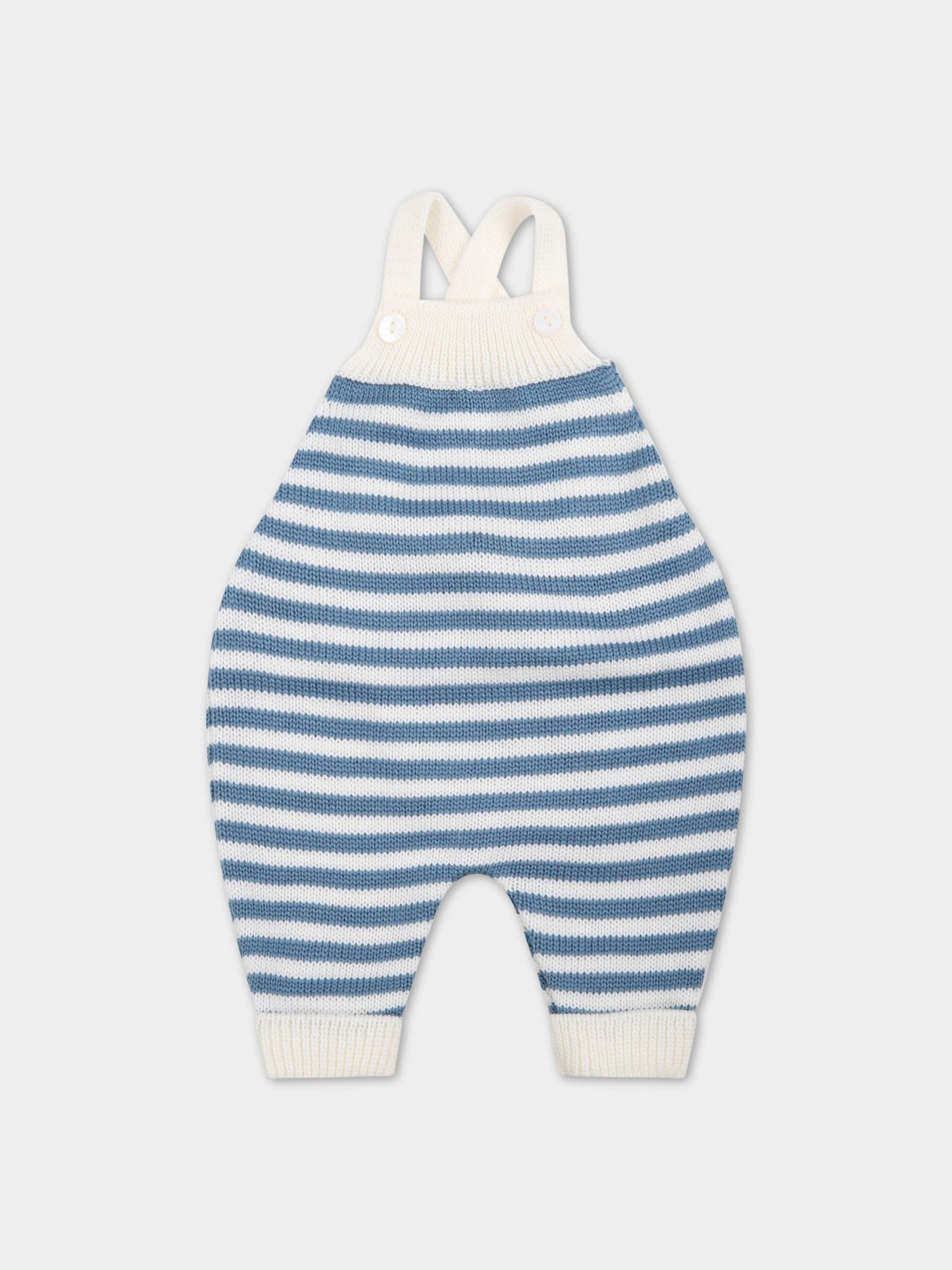 Salopette multicolor per neonato,Little Bear,3004 LATTE/OTTANIO
