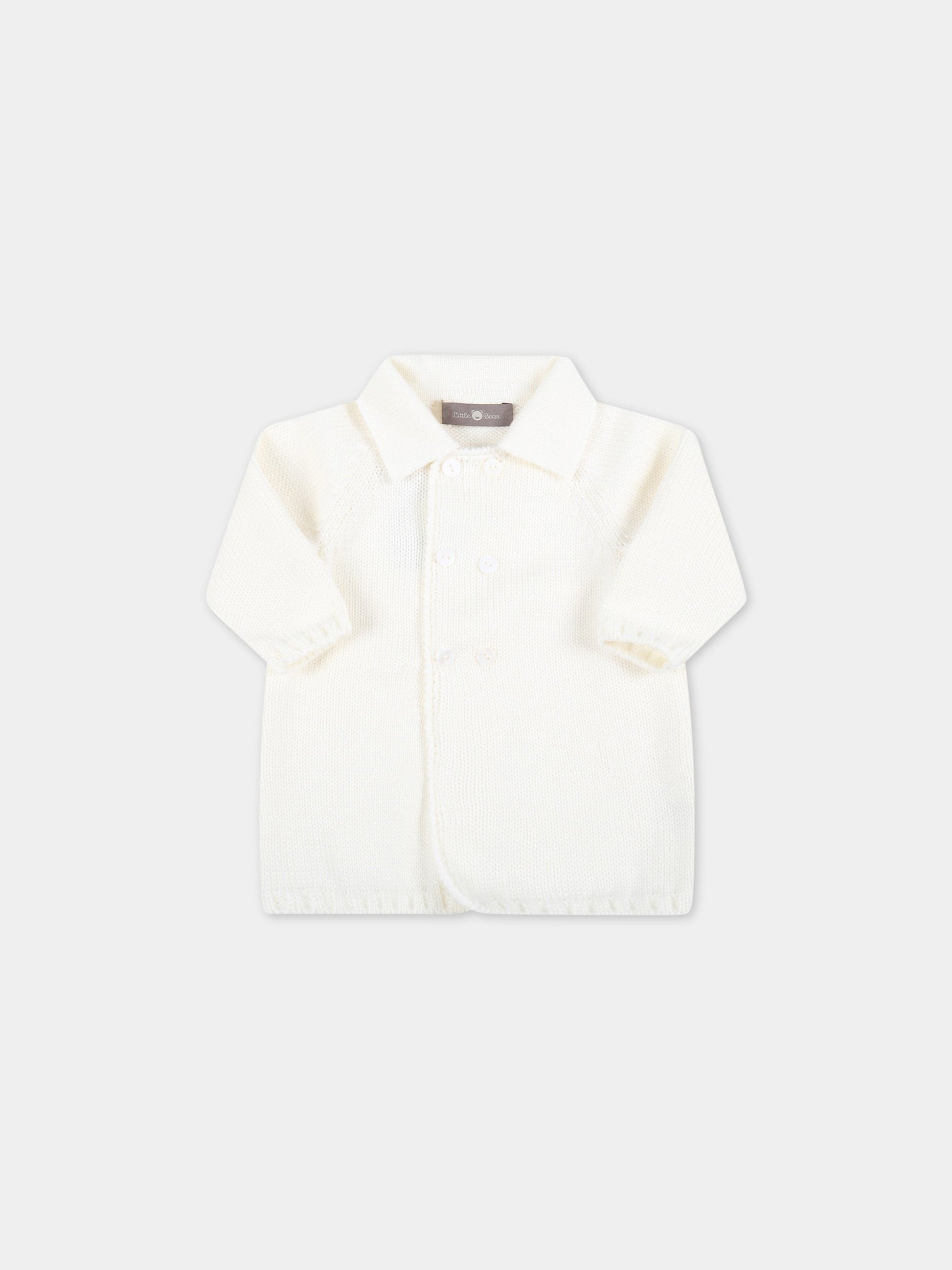 Cardigan avorio per neonati,Little Bear,3026 LATTE