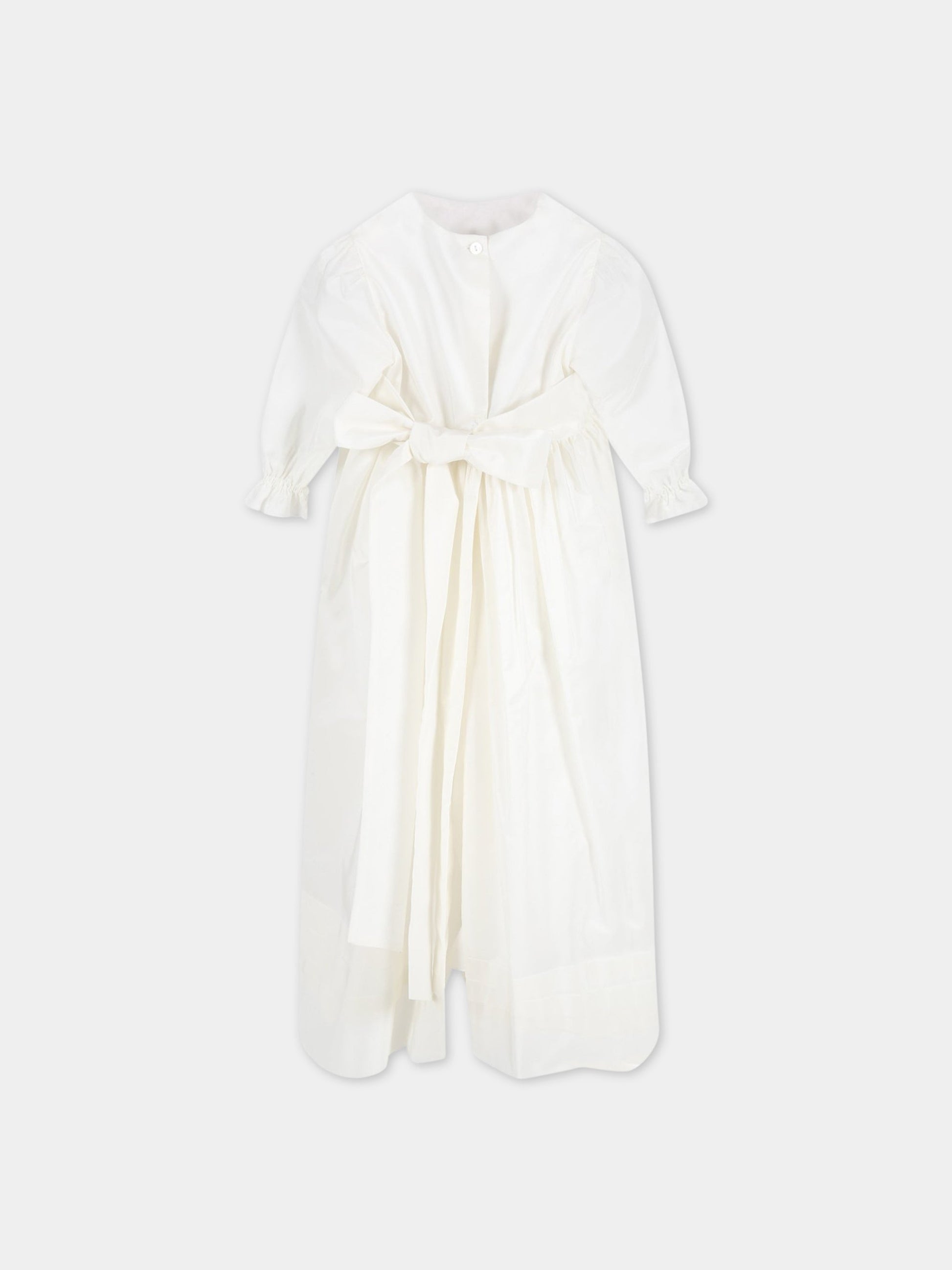 Vestito avorio per neonata,Little Bear,3251 LATTE