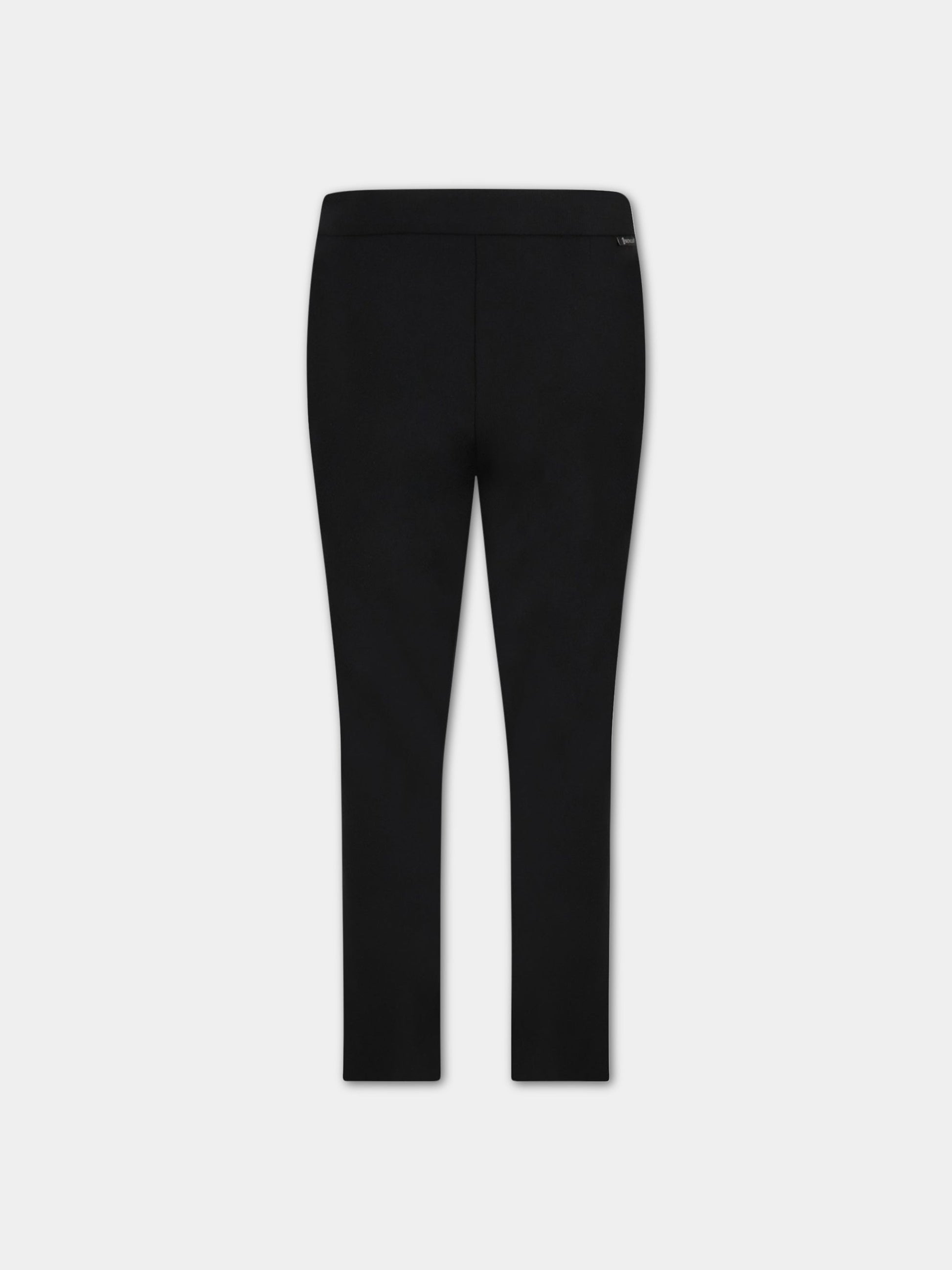 Pantalone nero per bambina con logo,Moncler Kids,954 - 2A725 - 10 - 54ATW 999