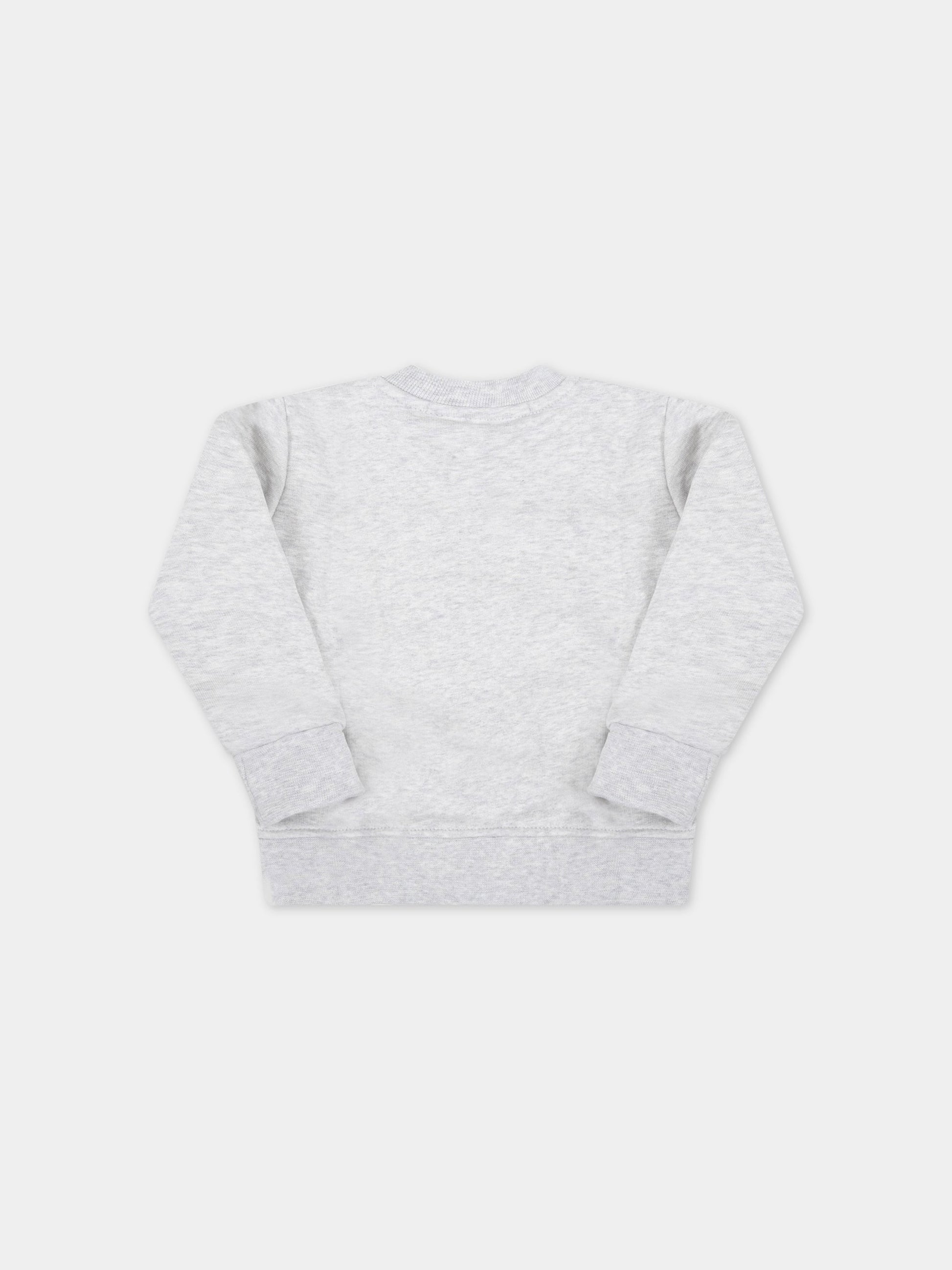 Felpa grigia per neonati con logo,Msgm Kids,MS027872 107