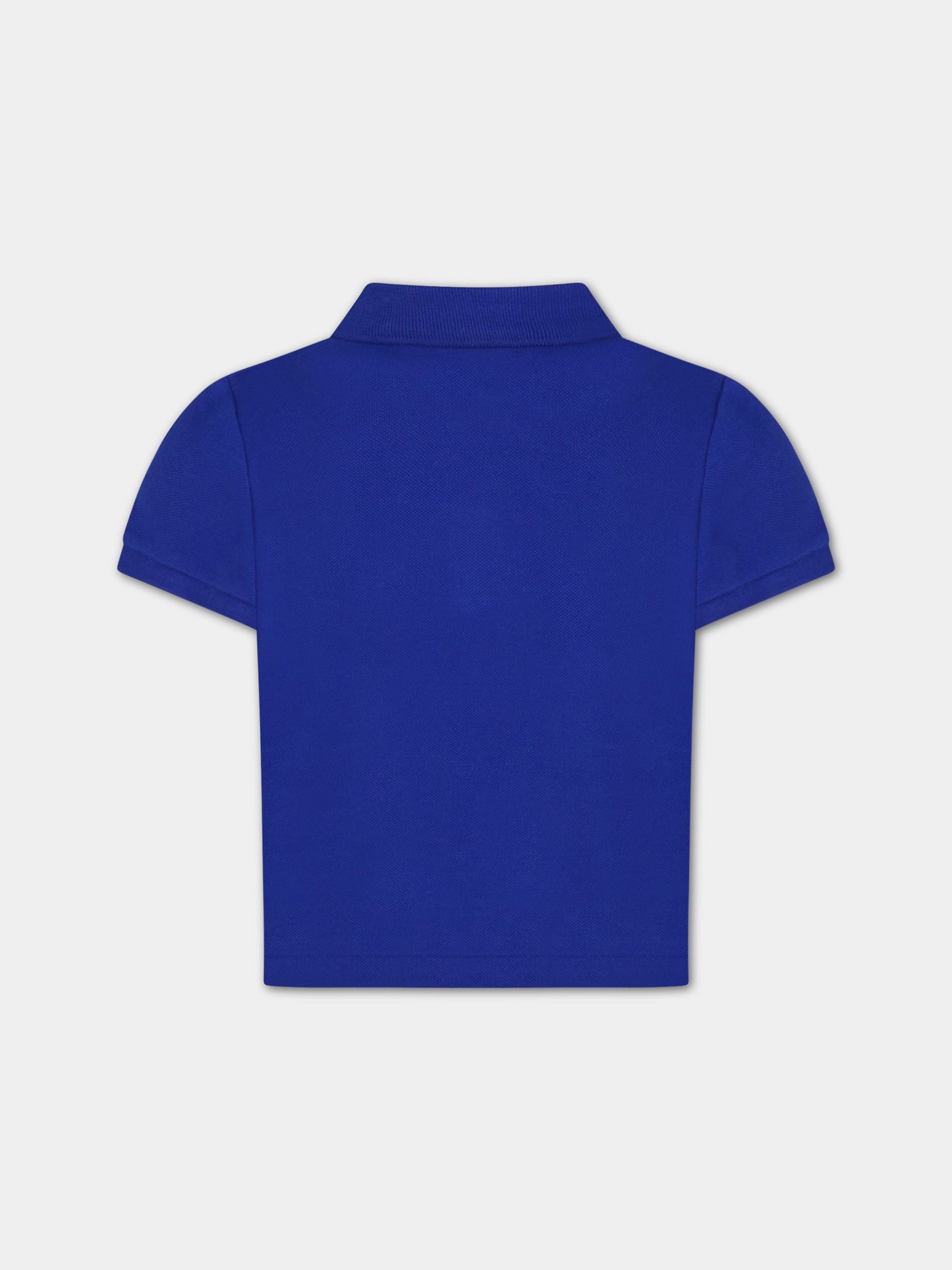 Polo blu royal per bambina con iconico cavallino,Ralph Lauren Kids,844232008