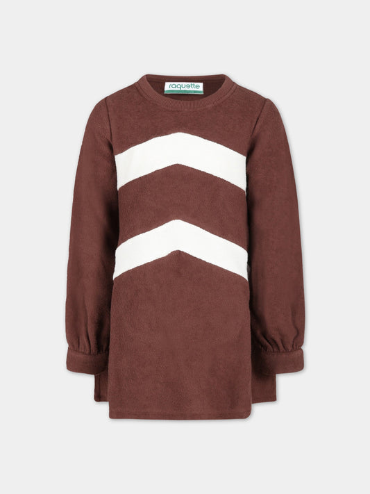 Vestito multicolor per bambina con logo bianco,Raquette,ST-K-023 70