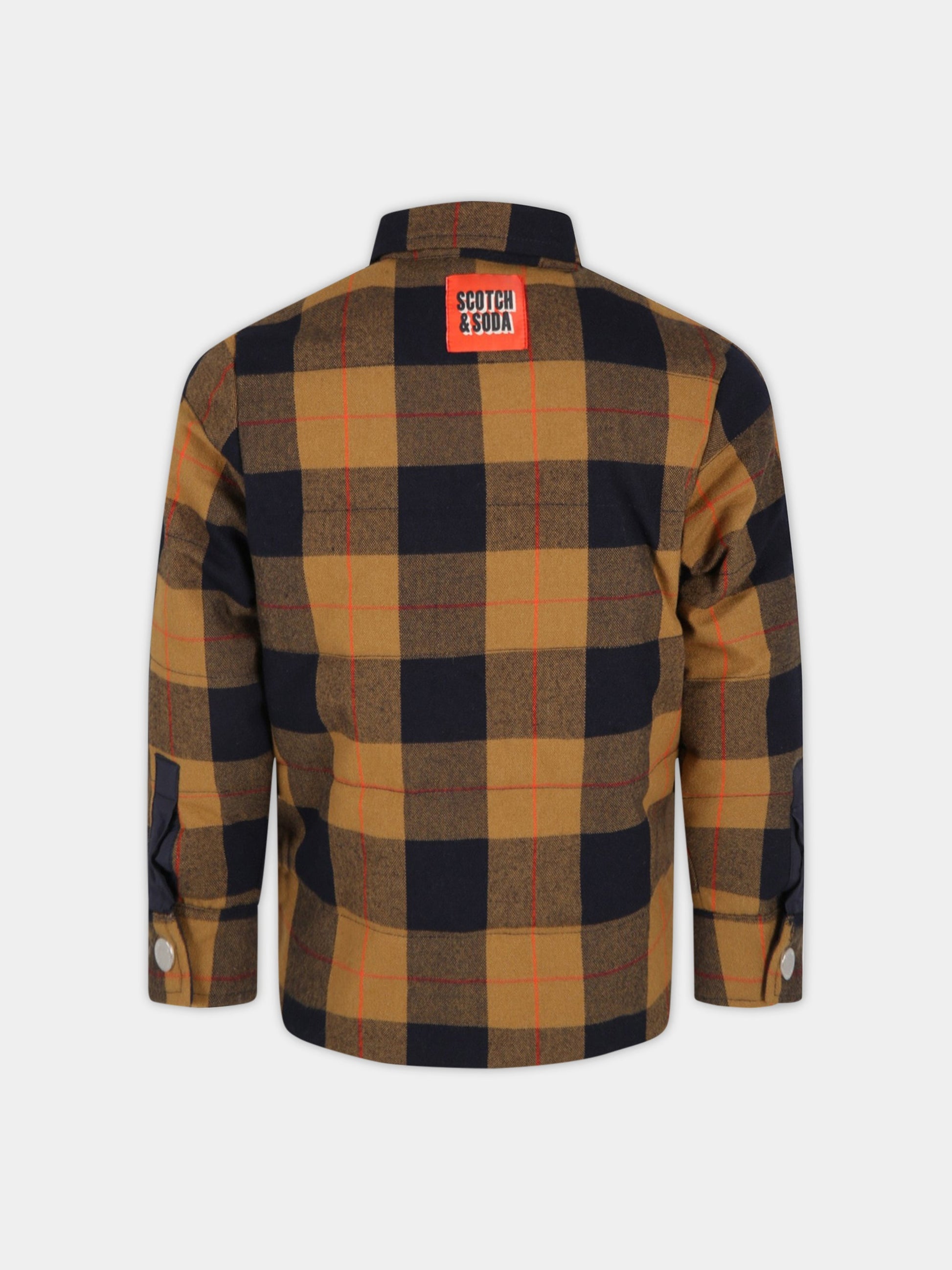 Giacca multicolor reversibile per bambino con patch logato,Scotch&soda,164193 0603