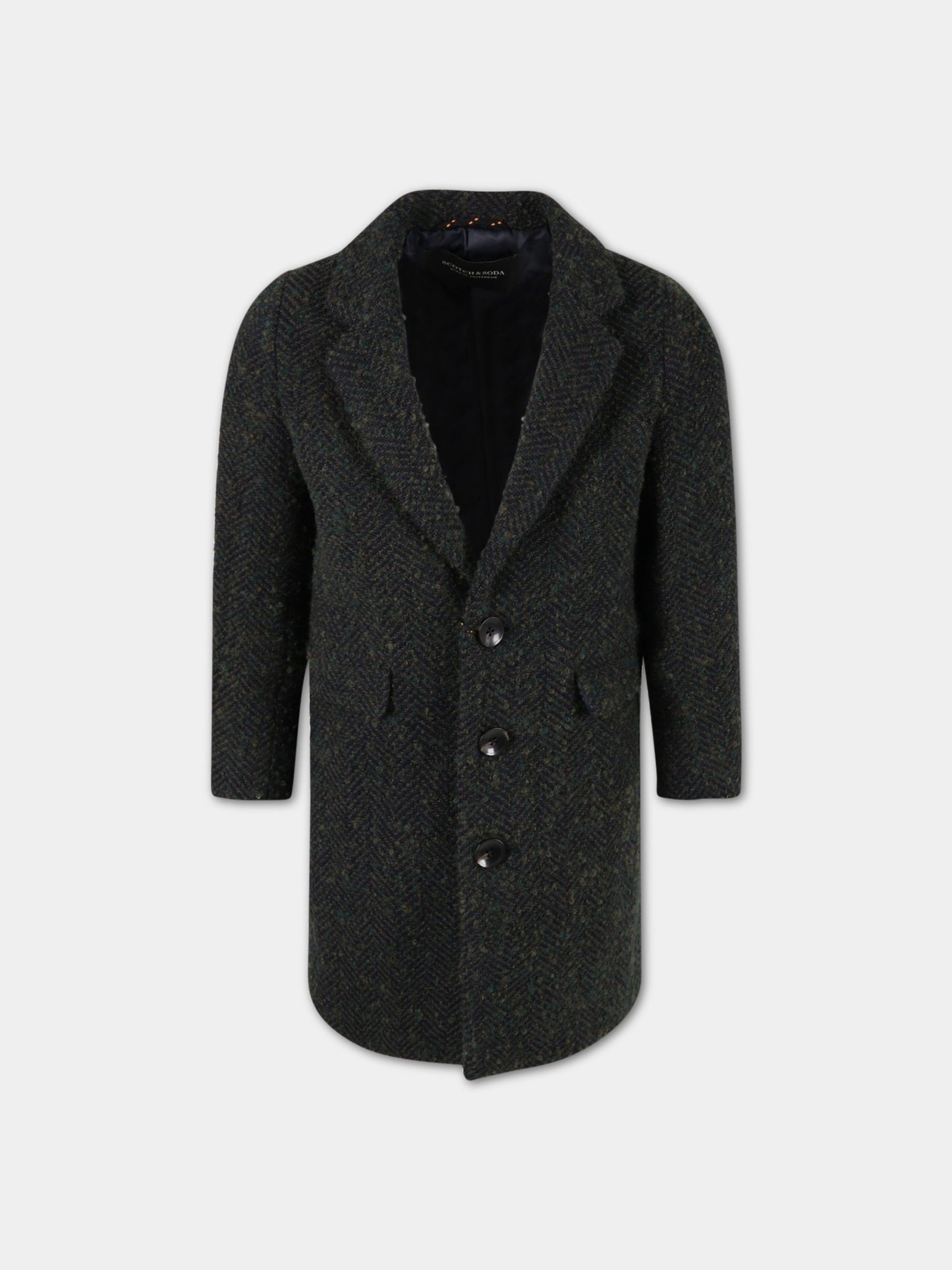 Cappotto verde per bambino con logo,Scotch&soda,163134 0217