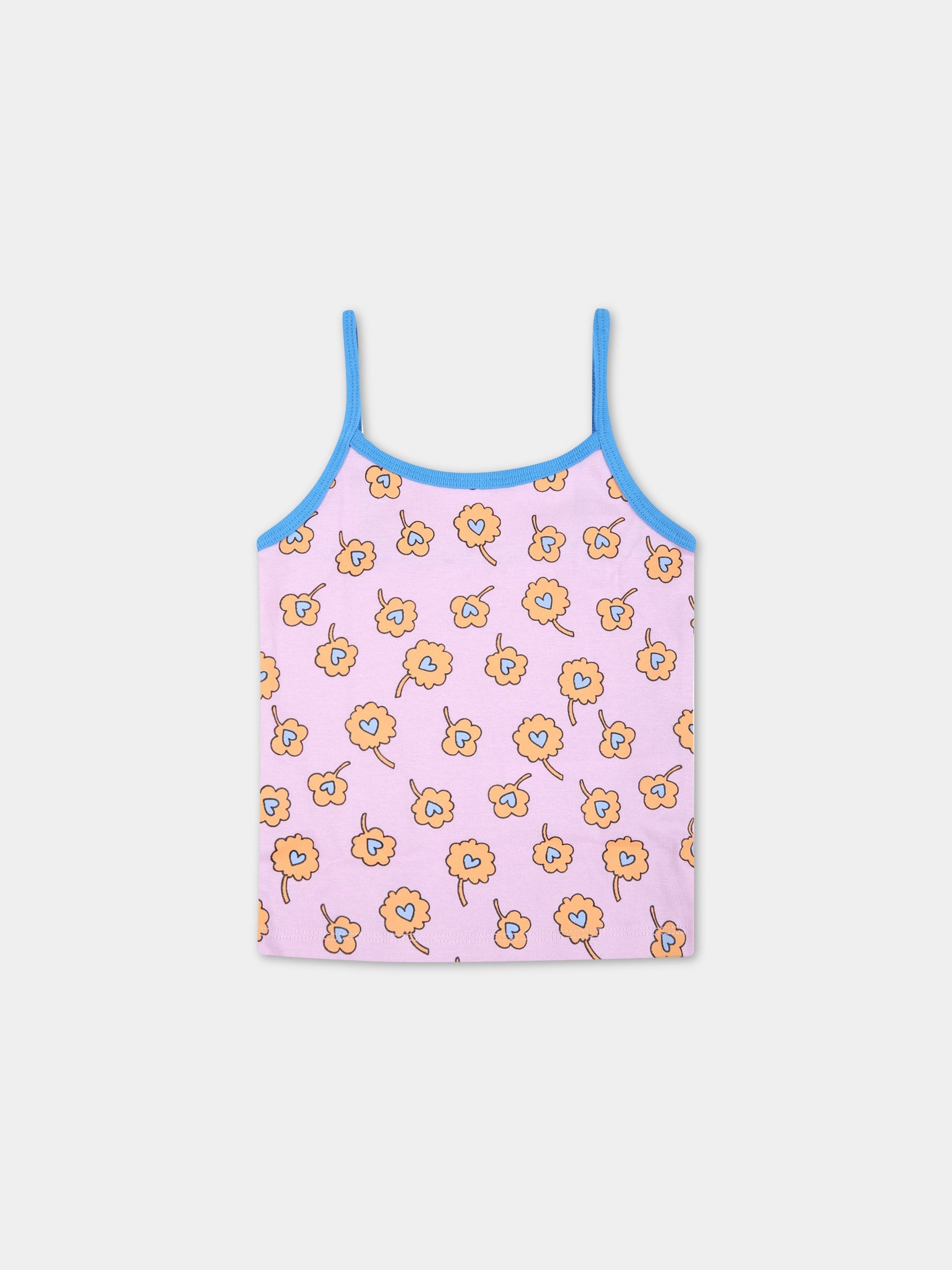 Set multicolor per bambina con fiori multicolor,Stella Mccartney Kids,601175 SPJ59 G849