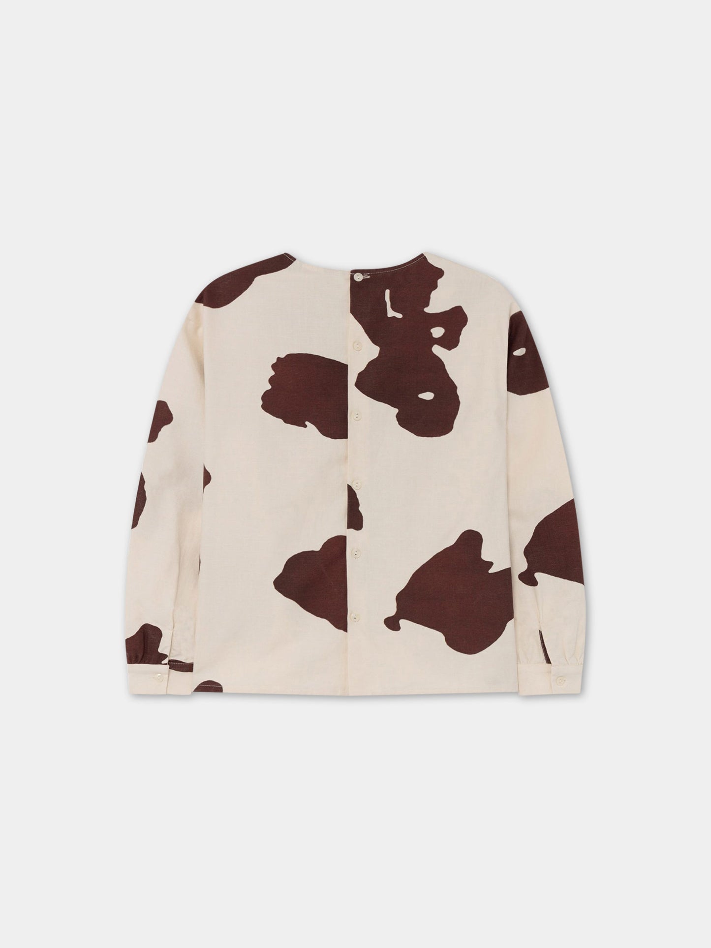 Camicia avorio per bambina con logo giallo,The Animals Observatory,F21109 009 EN