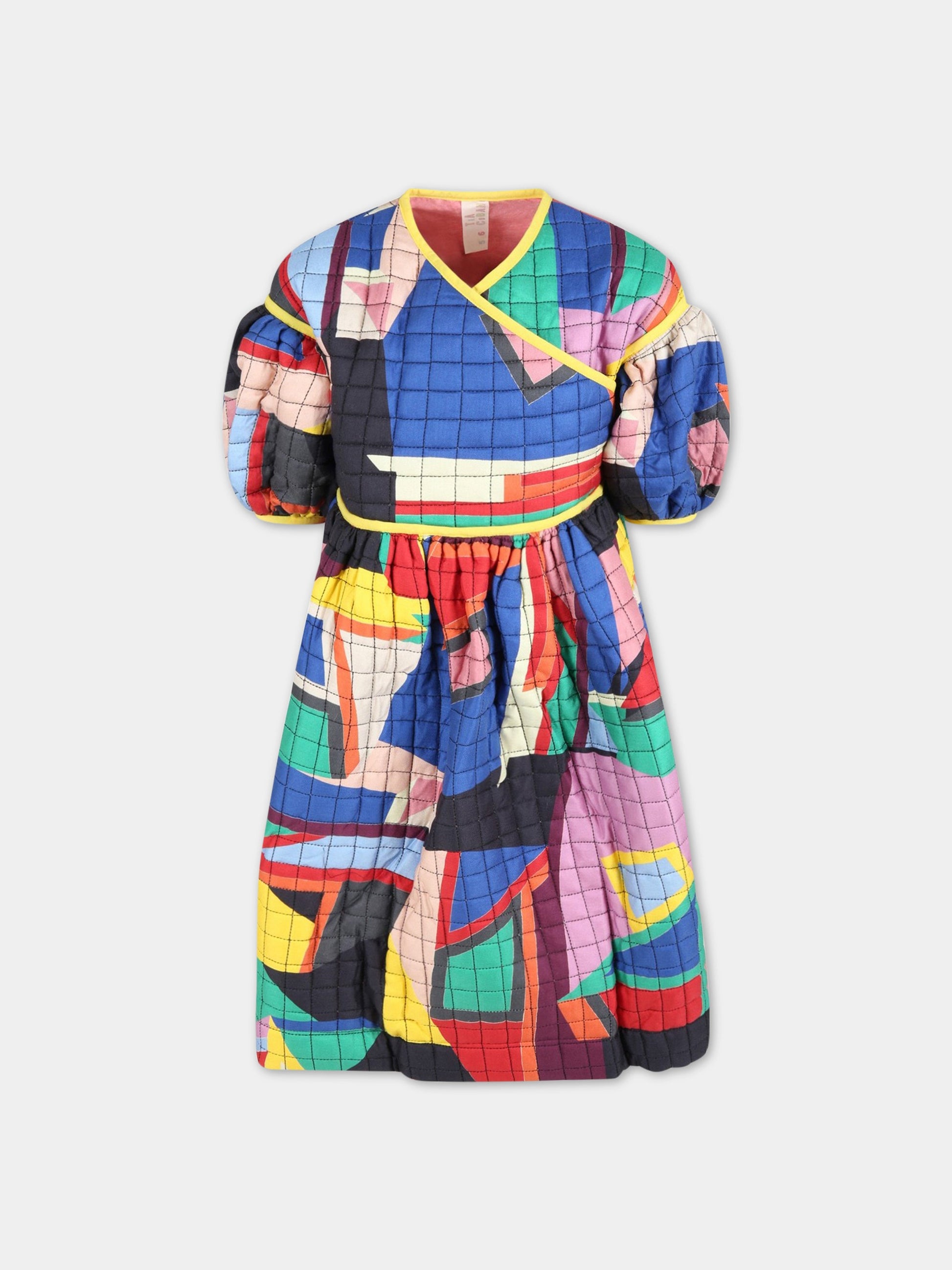 Vestito multicolor per bambina,Tia Cibani,FW21 KG DR203S WO30