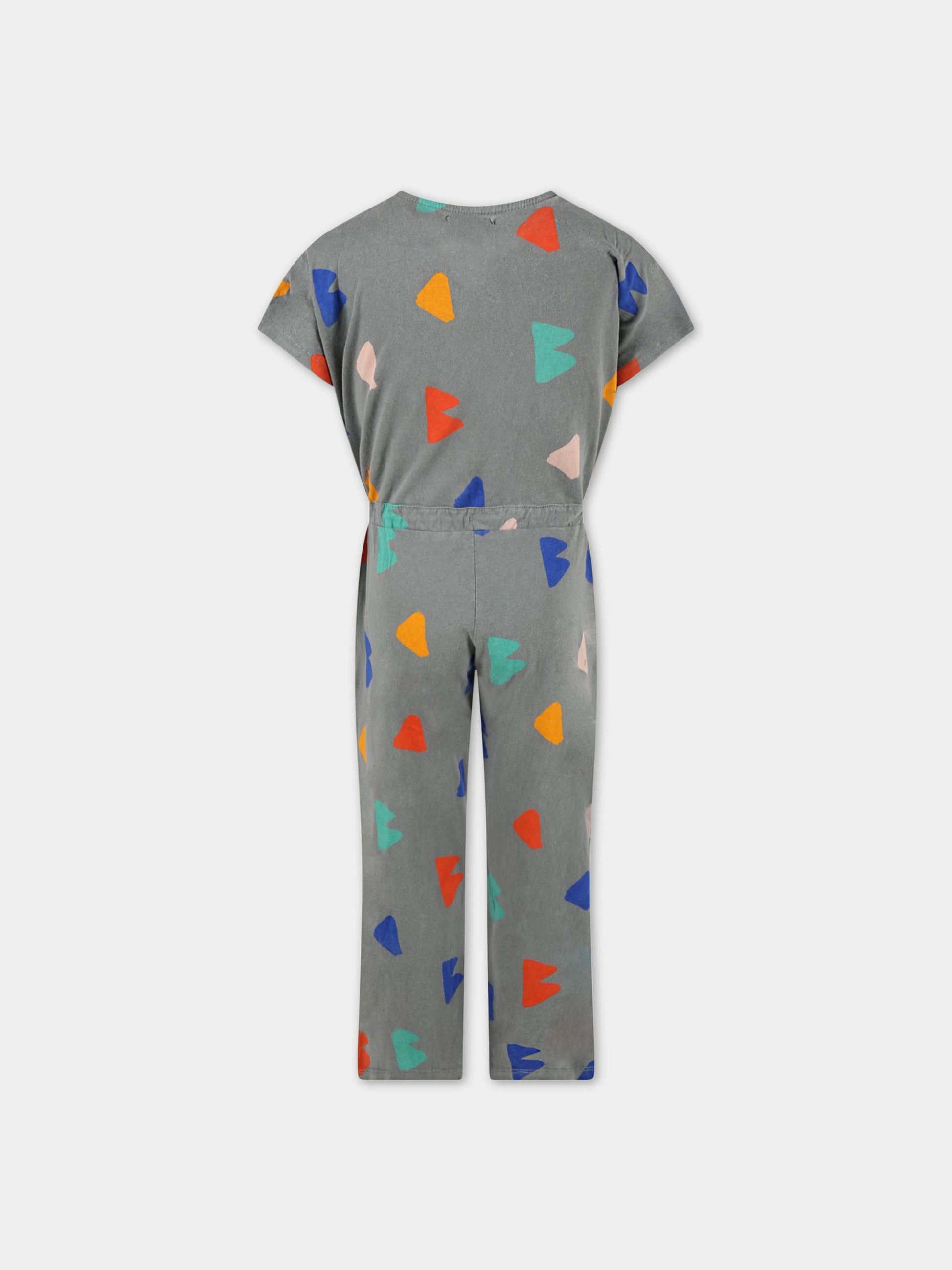 Tuta grigia per bambina con stampe,Bobo Choses,122AC118