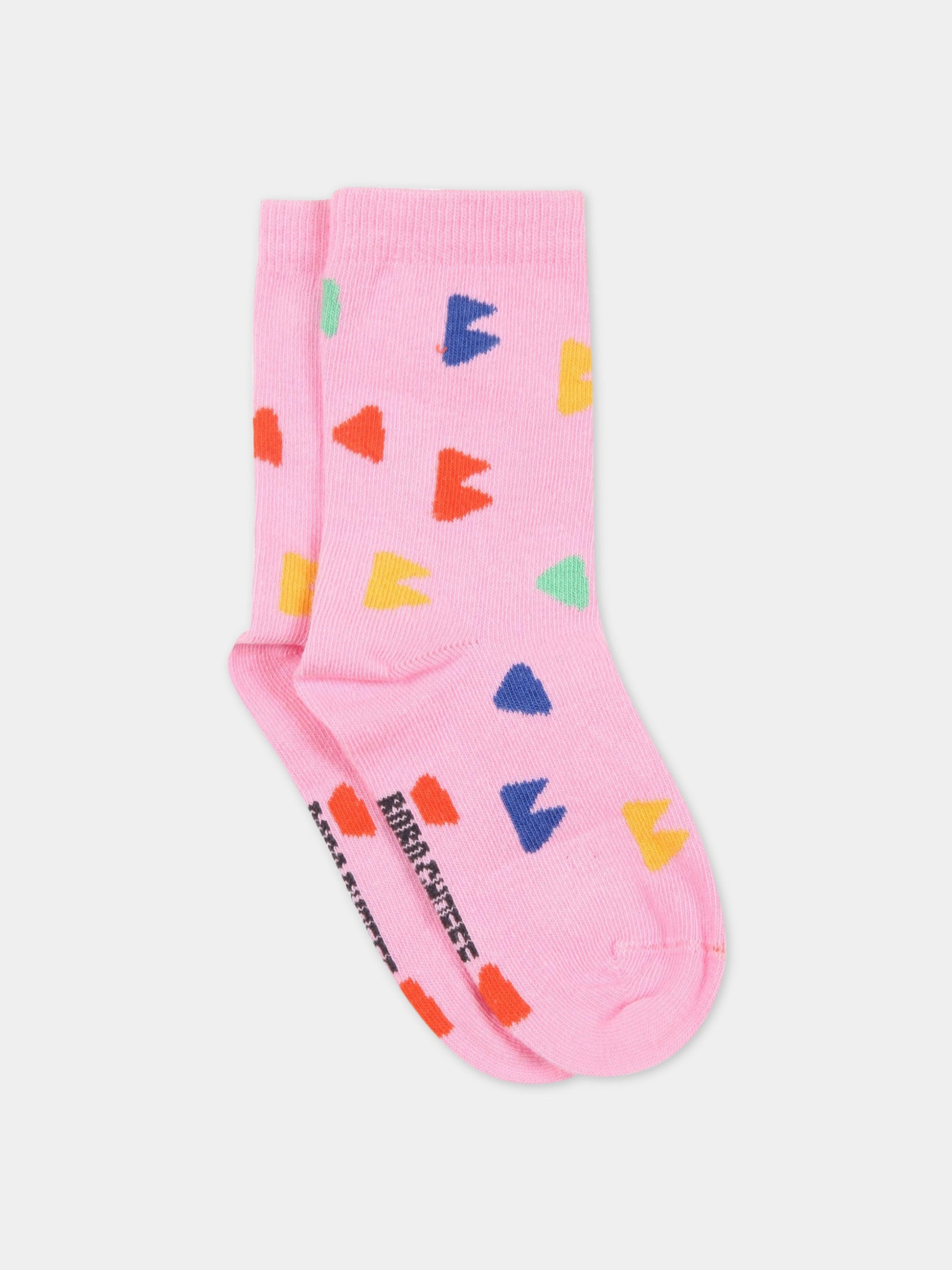 Calze rosa per bambina con montagne,Bobo Choses,122AI047