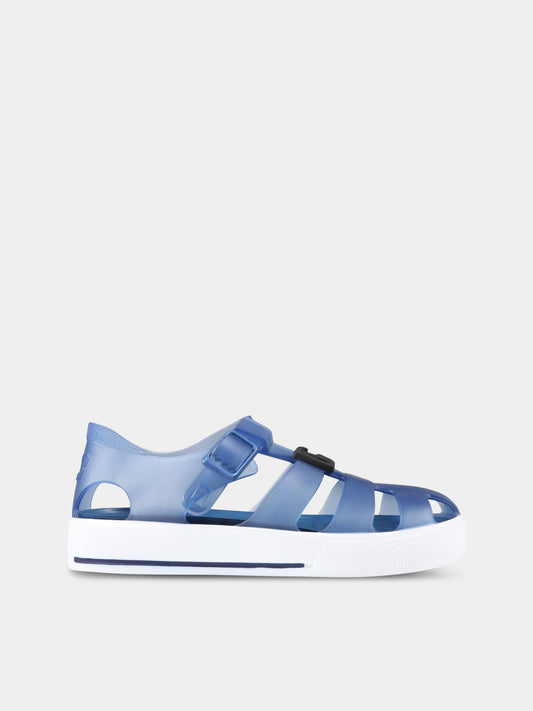 Sandali blu per neonati con logo,Dolce & Gabbana Kids,DN0115 AT079 89623