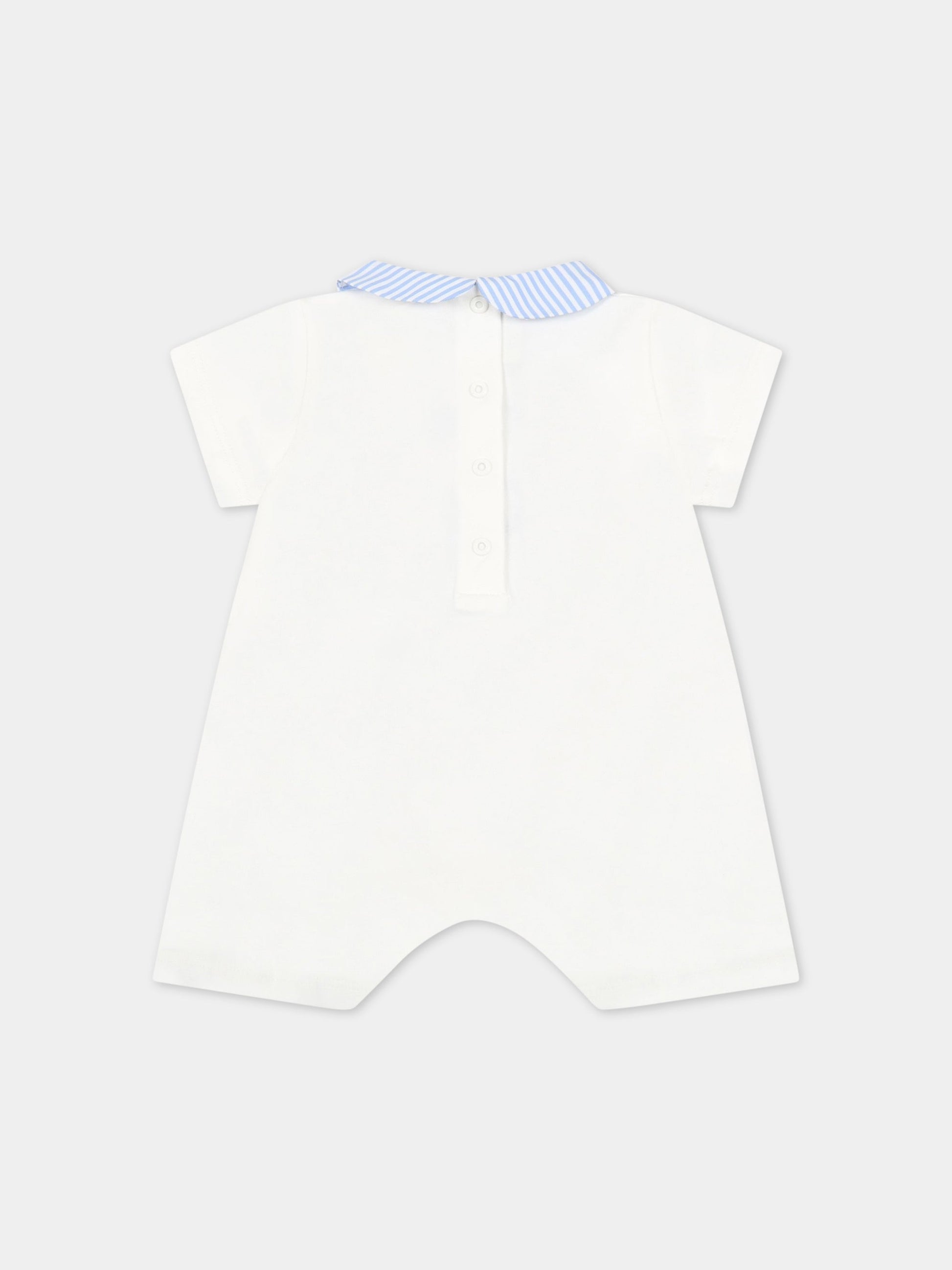 Set bianco per neonato con orso,Fendi Kids,BUK087 ST8 F1FXY