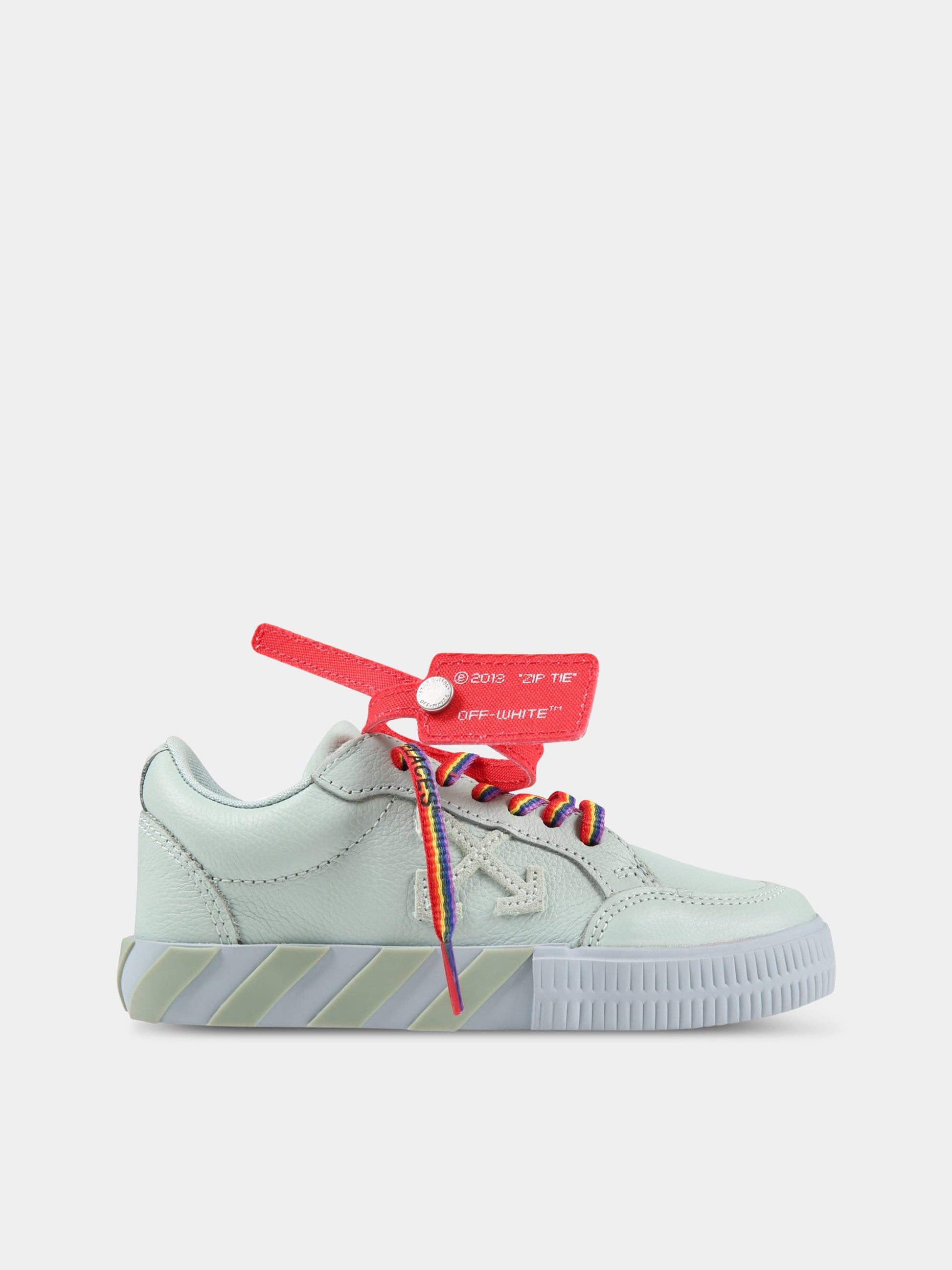 Sneakers verde-acqua per bambina con iconiche frecce,Off White,OGIA001S22LEA001 5559