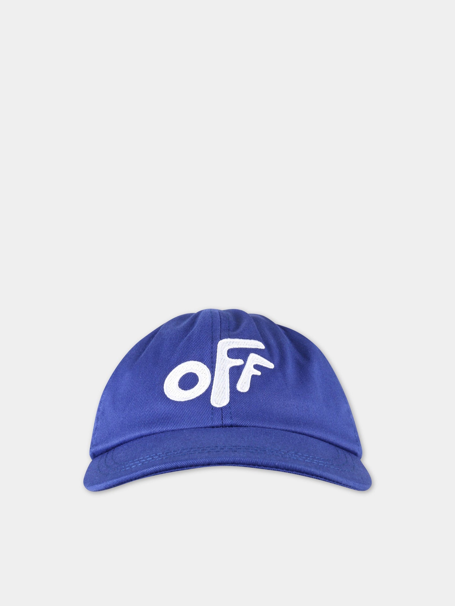 Cappello blu per bambini con logo,Off White,OBLB001S22FAB001 4501