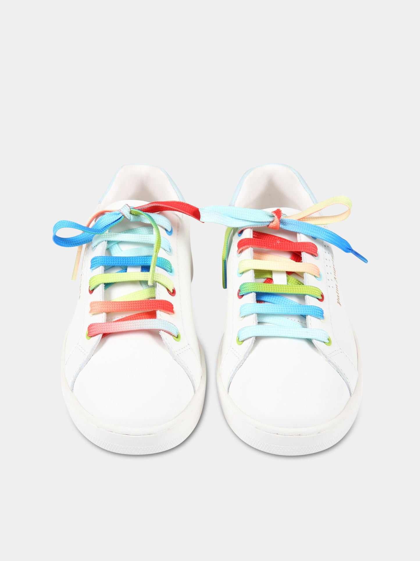 Sneakers bianche per bambino con logo,Palm Angels,PBIA005S22LEA002 0140