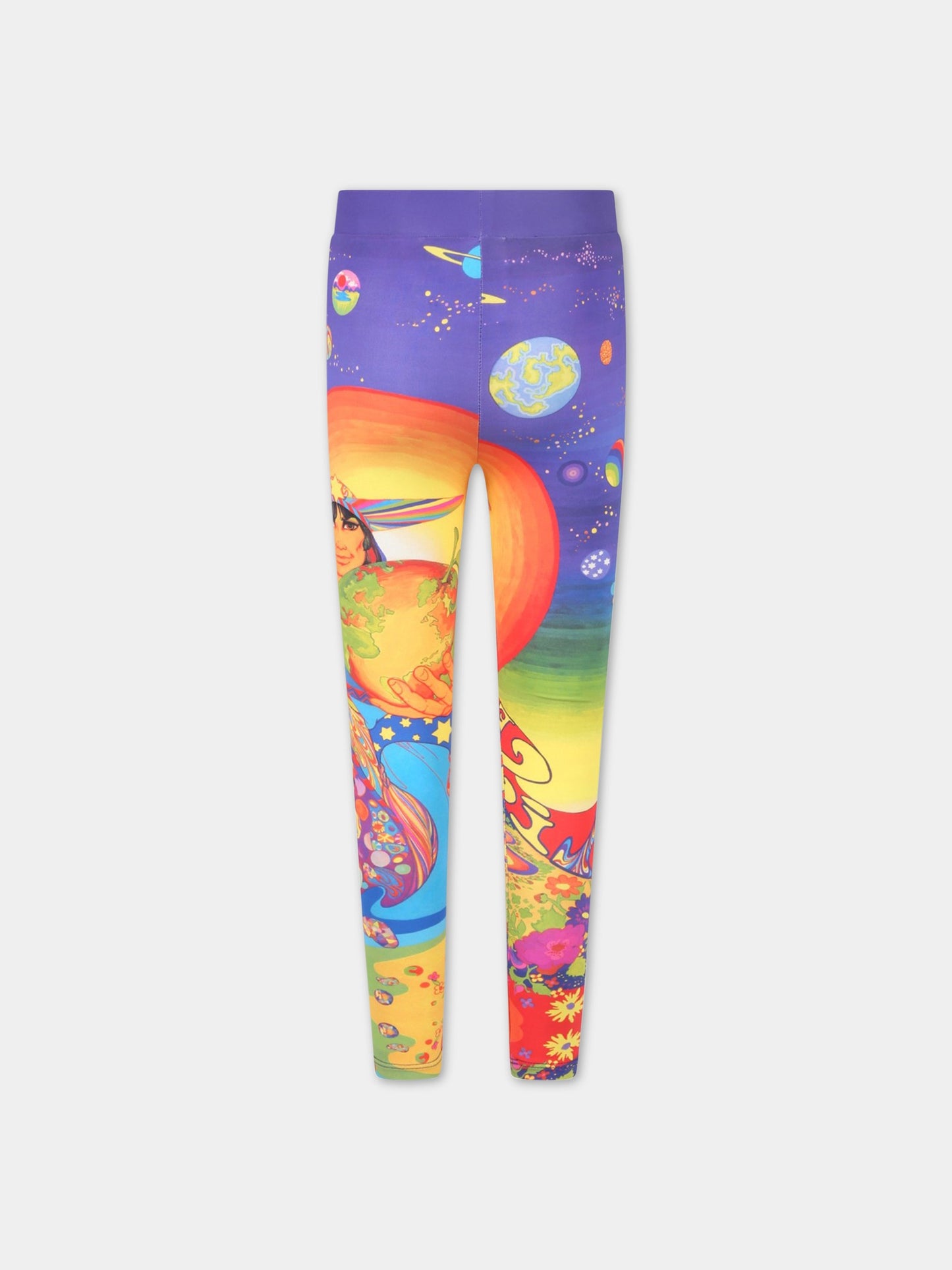 Leggings multicolor per bambina con stampa psichedelica,Stella Mccartney Kids,8Q6CB0 Z0641 999MC