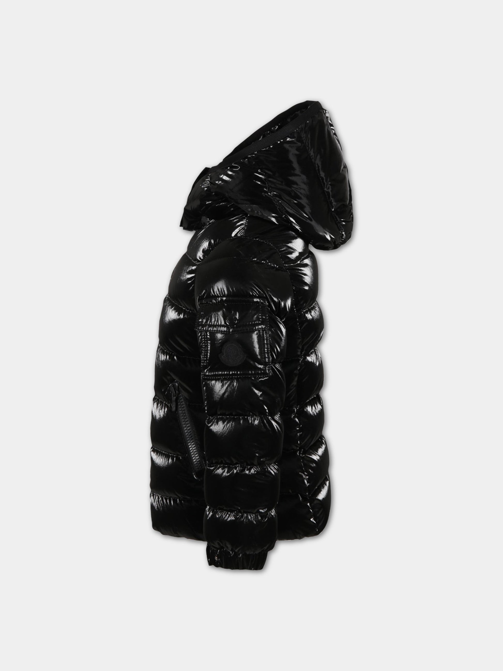 Piumino  Bady  nero per bambini con patch logato,Moncler Kids,954 1A00106 53A3H 999