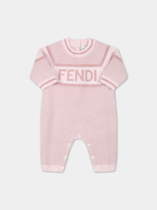 Tutina rosa per neonata,Fendi Kids,BUG110 AJ3F F0C11