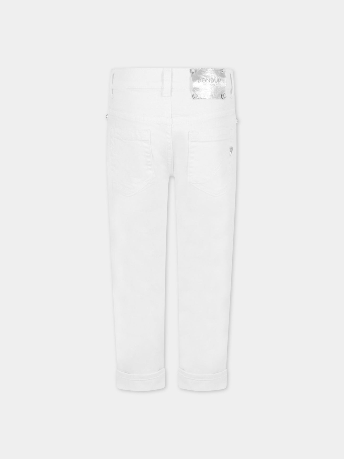 Jeans bianco per bambina,Dondup Kids,DFPA174C 0161 0010