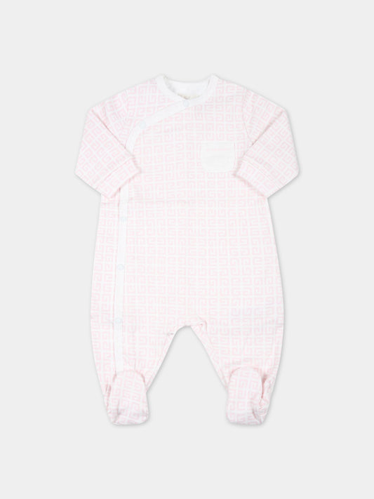 Tutina bianca per neonata con iconica G,Givenchy Kids,H97080 44Z