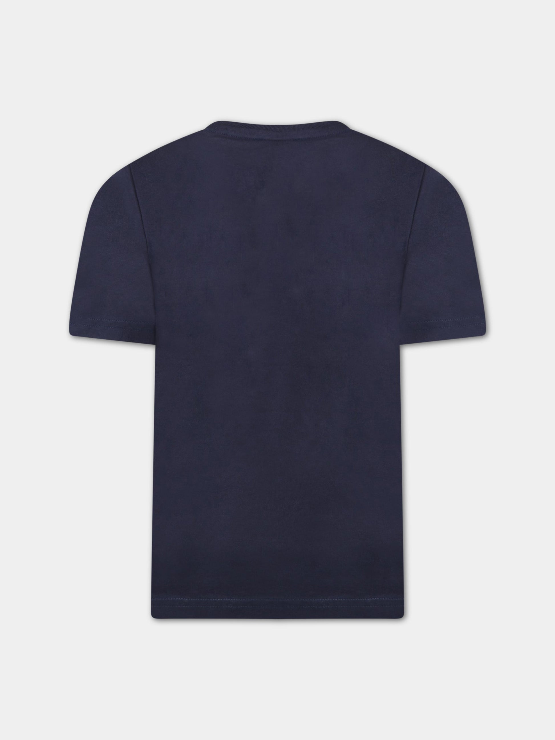 T-shirt blu per bambino con logo,Hugo Boss,J25P13 849