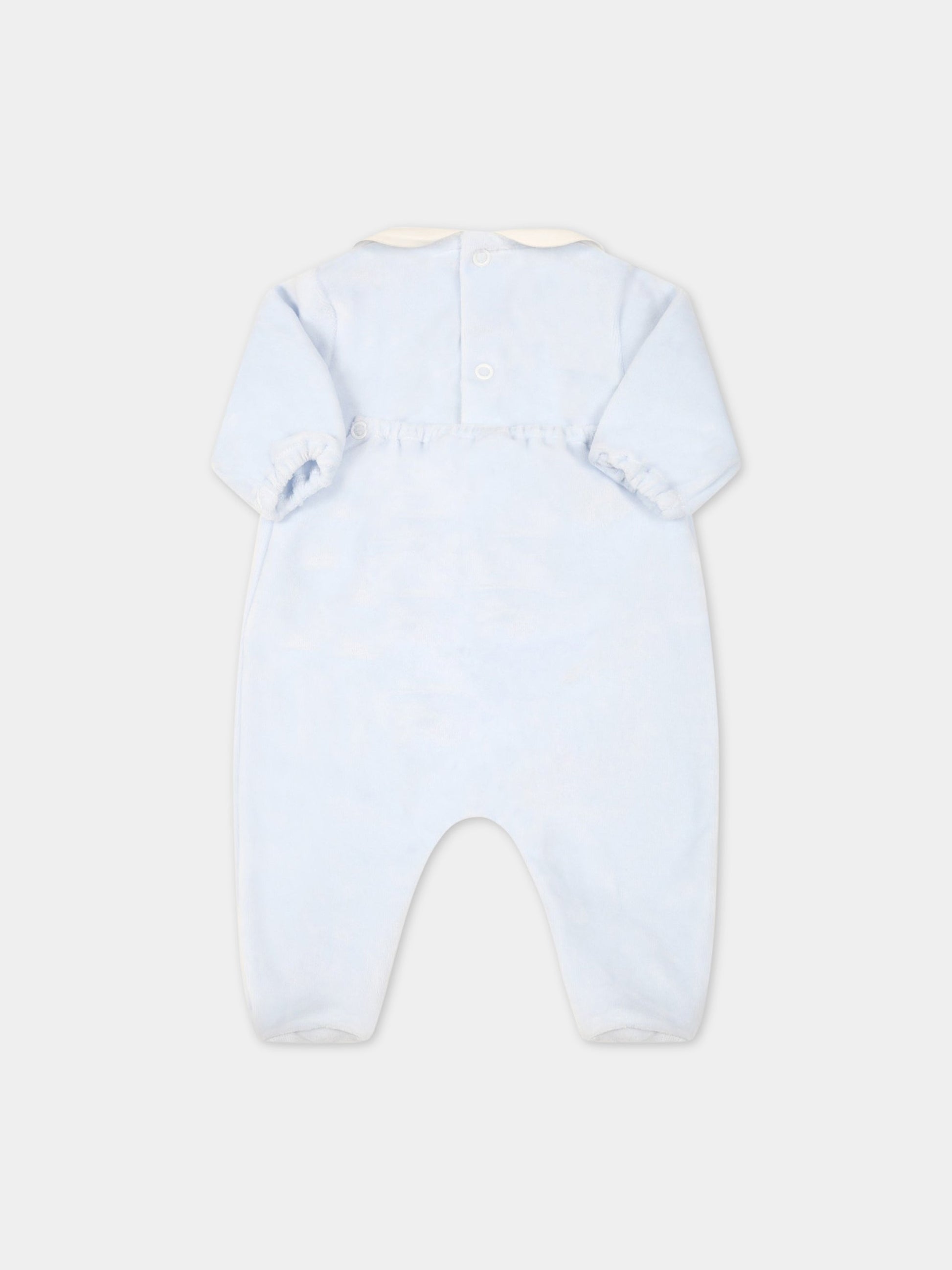 Tutina celeste per neonato con scritta,Little Bear,5044 CIELO