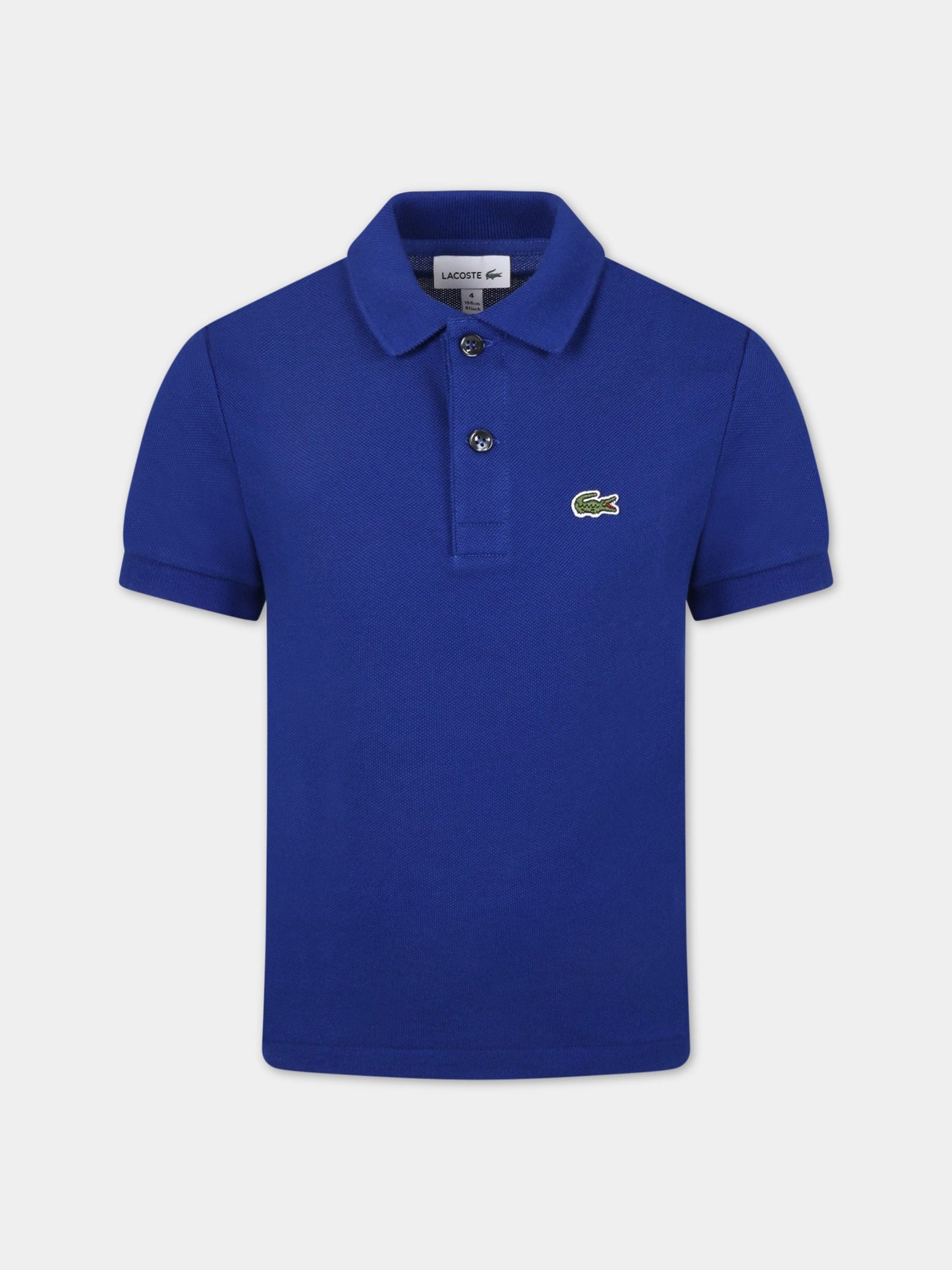 Polo blu per bambino con iconico coccodirlillo,Lacoste,PJ2909 00 BDM