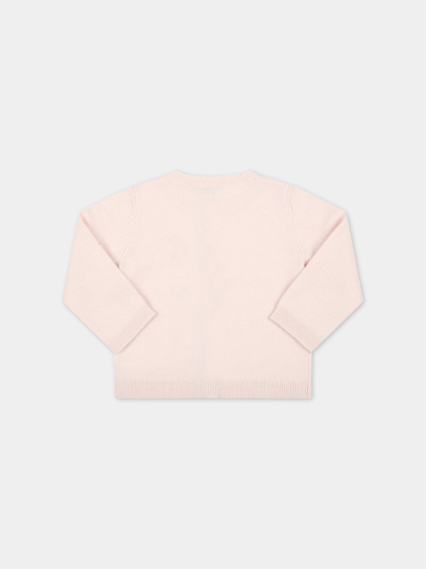 Cardigan rosa per neonata,Bonpoint,W02XCAKN0102 021