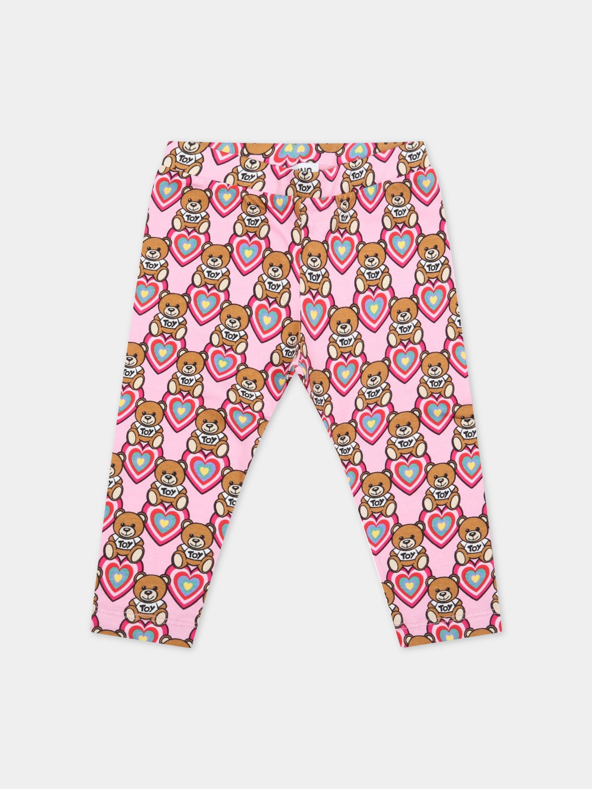 Completo multicolor per neonata con cuori,Moschino Kids,MDK025 LBBA7 82579