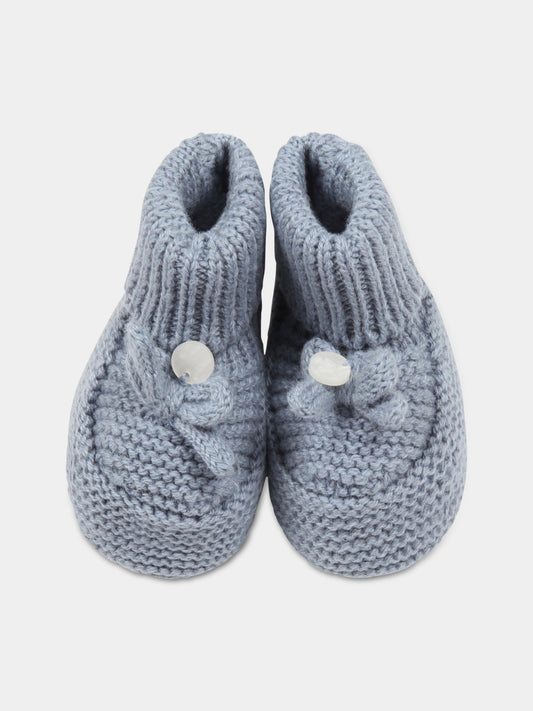 Babbucce azzurre per neonato con fiocco,Tartine Et Chocolat,TV89010 42