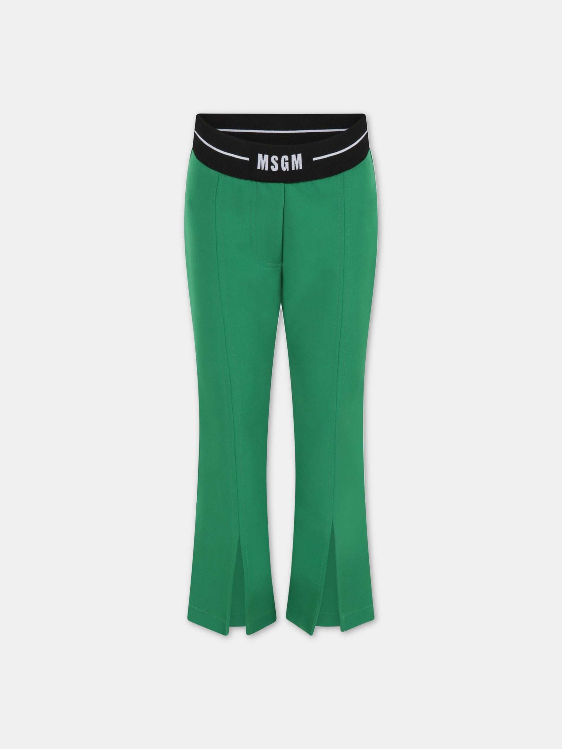 Pantalone verde per bambina,Msgm Kids,MS029176 080