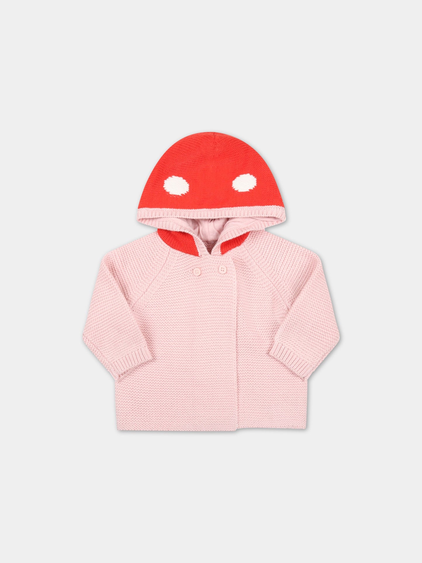 Cardigan rosa per neonata,Stella Mccartney Kids,8R9050 Z0783 504