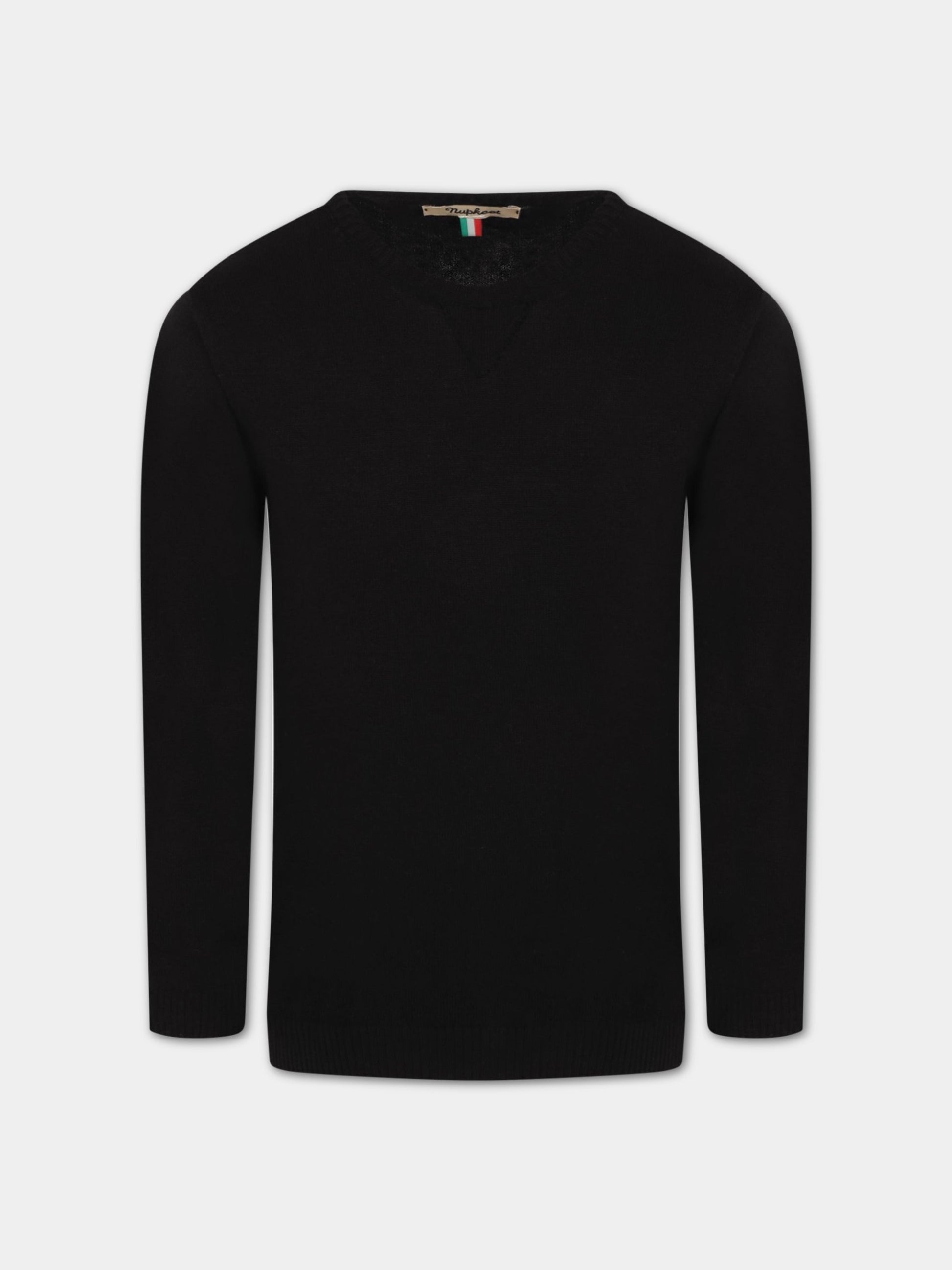 Maglione nero per bambini,Nupkeet,NK 366 LUCIO 999