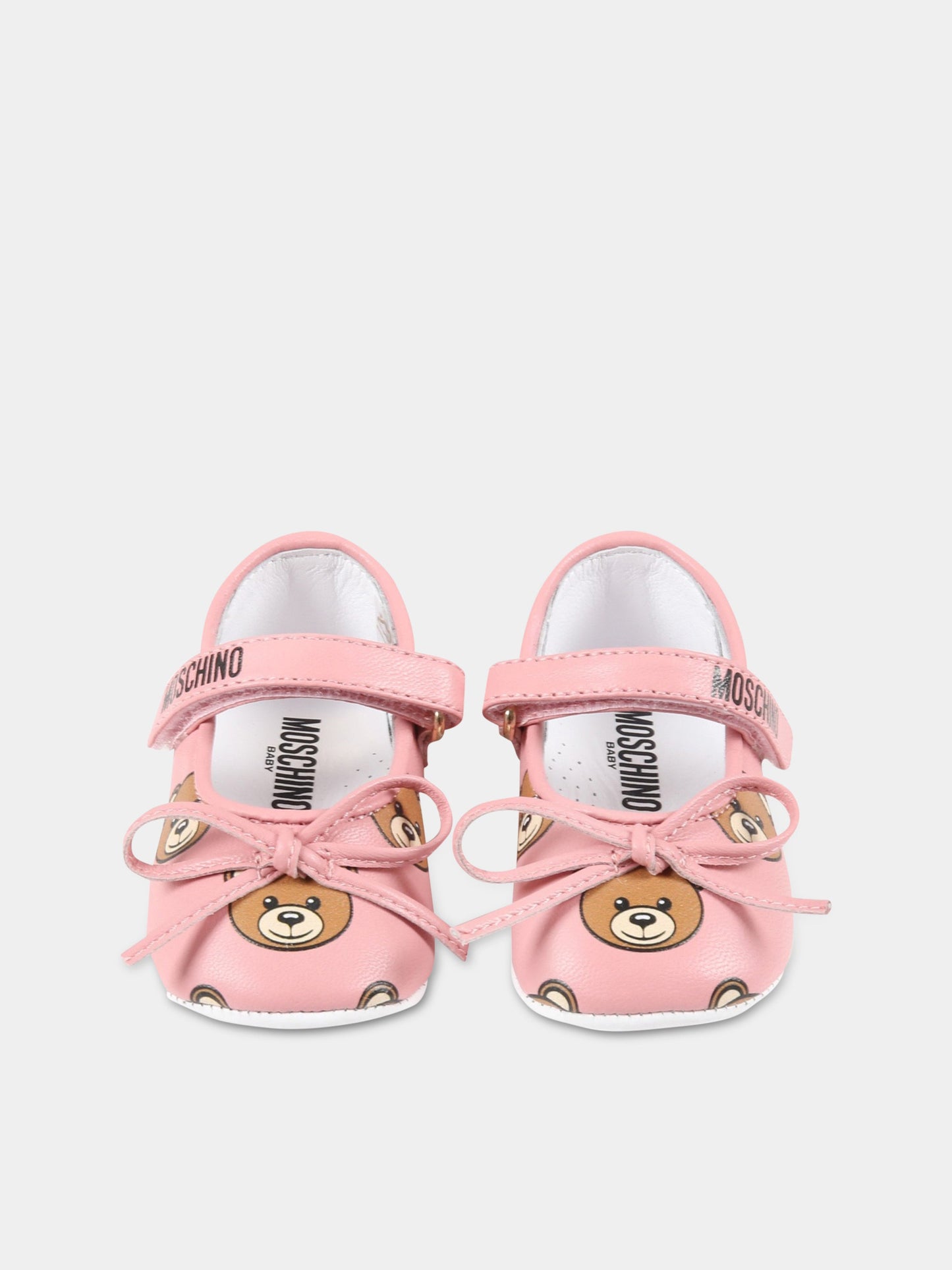 Ballerine rosa per neonata con Teddy Bear,Moschino Kids,71651 2