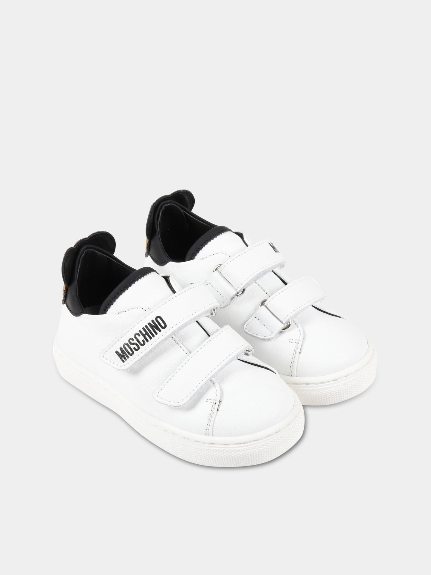 Sneakers bianche per bambini con Teddy Bear,Moschino Kids,71774 03