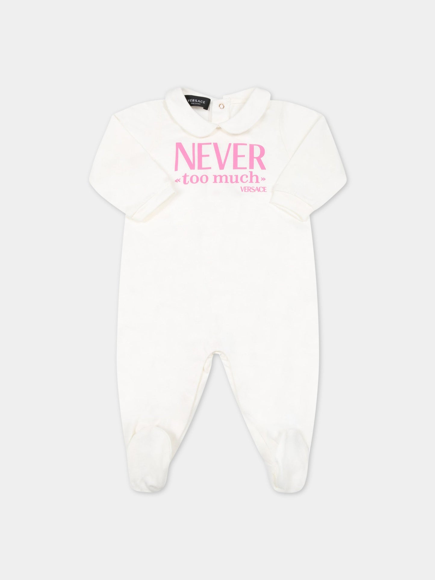 Set bianco per neonata con logo,Versace,1007621 1A05455 2WC40 AY0034