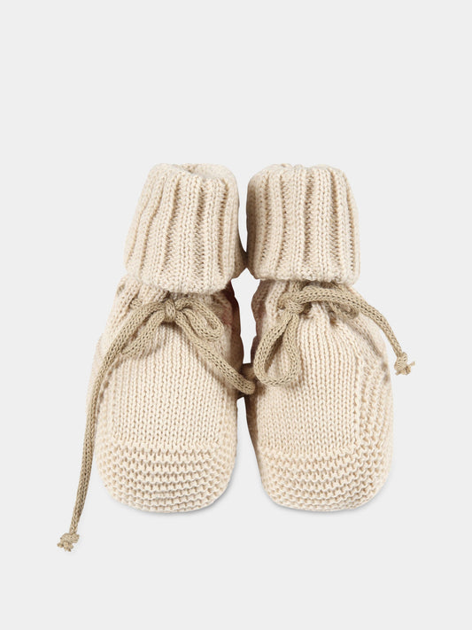 Babbucce beige per neonati,Scaldacuore X Coccolebimbi,NU15 ANAIS/LUTA
