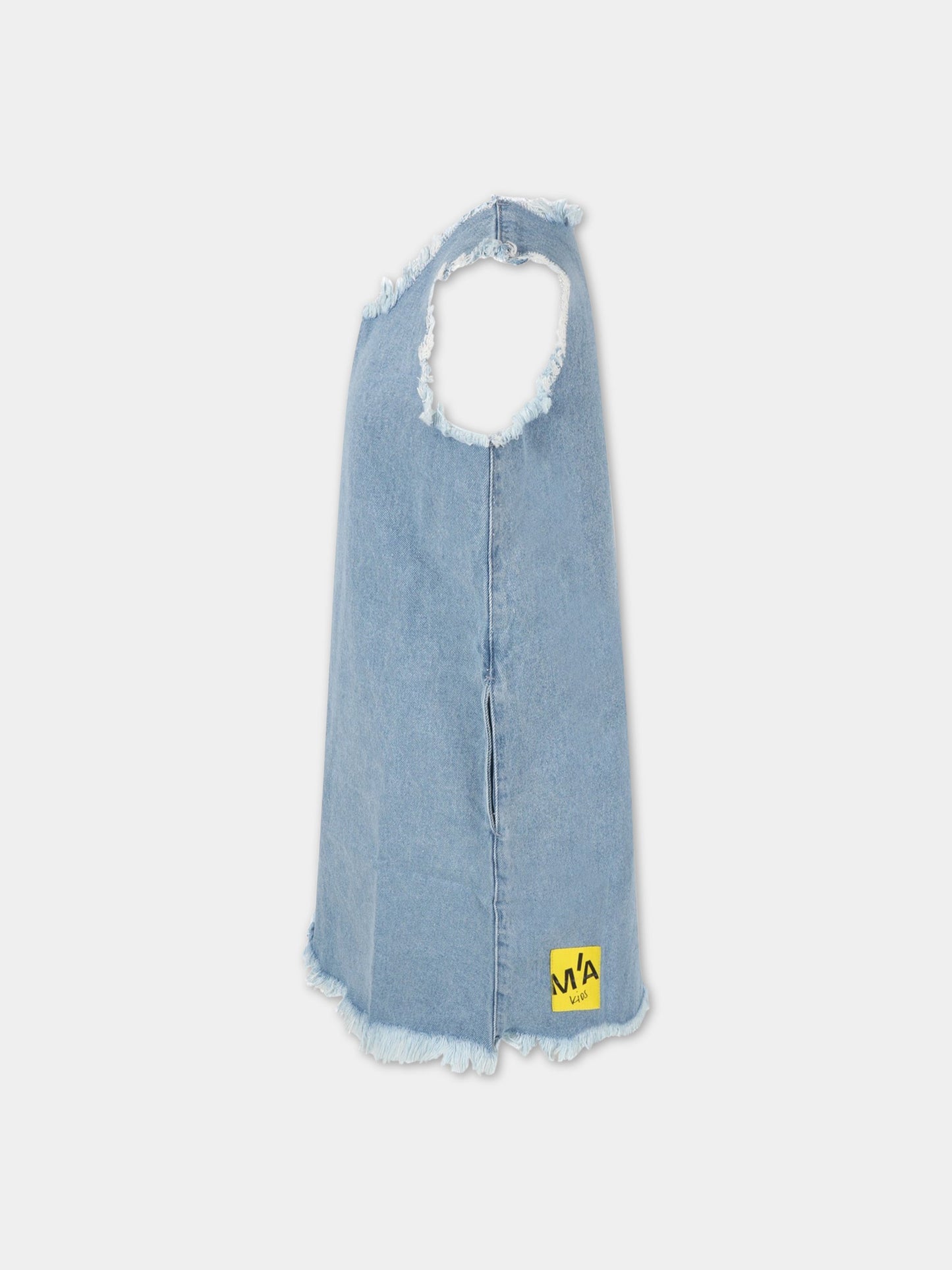 Vestito celeste per bambina,Marques Almeida,COREDR0219DNM