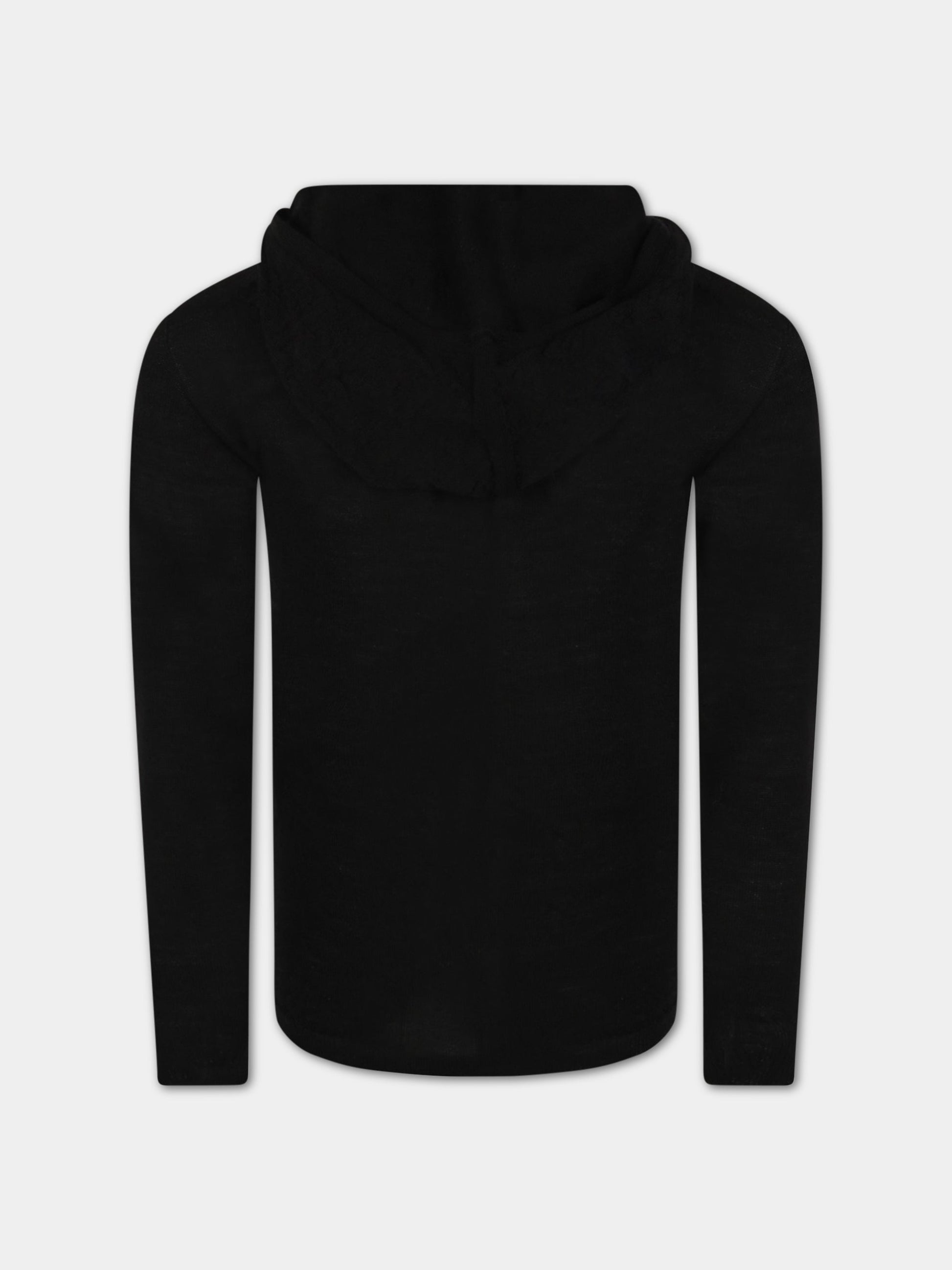 Maglia nera per bambini con cappuccio,Rick Owens,BG02B5685 M 09