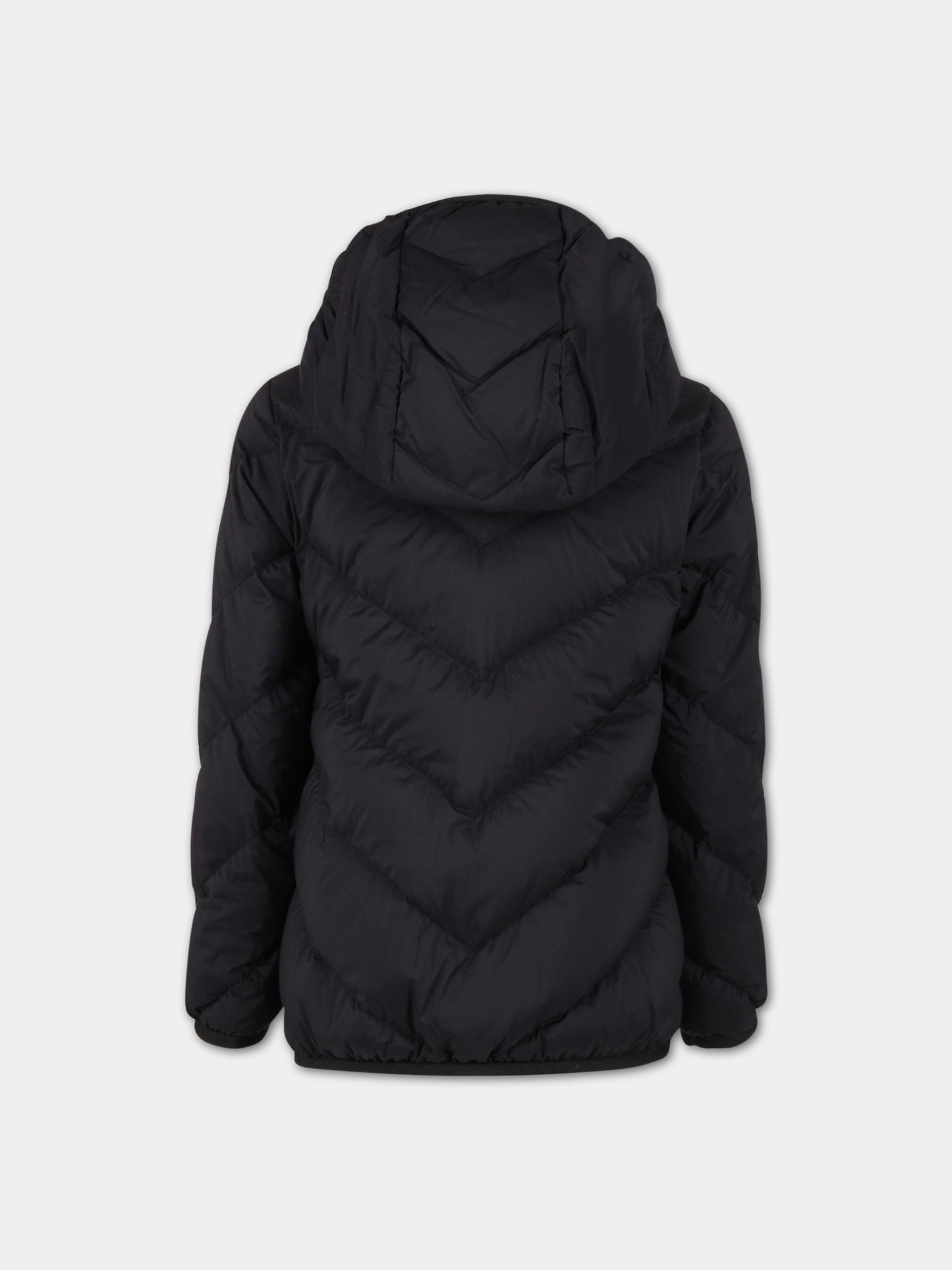 Piumino  Kaori  nero per bambina con patch logato,Moncler Kids,954 1A00002 53333 999