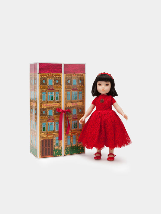 Bambola colorata per bambina con vestito rosso,Dolce & Gabbana Kids,LCJA18 G7VAW S900