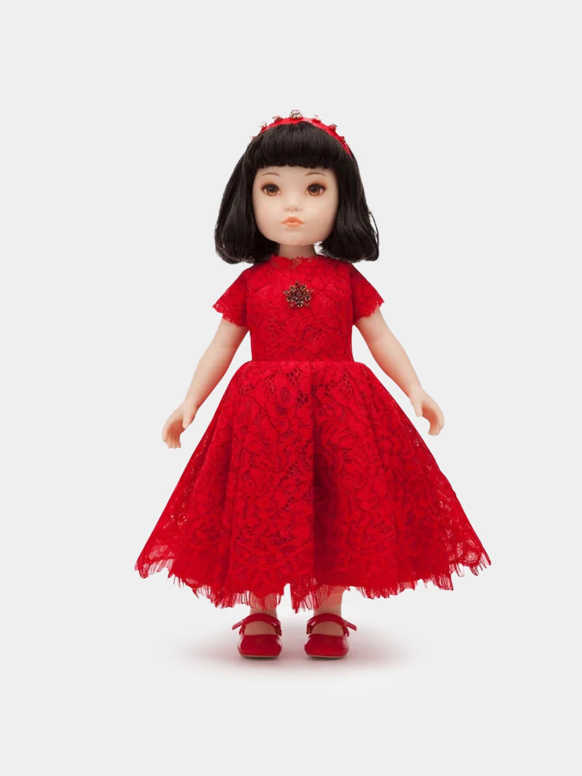 Bambola colorata per bambina con vestito rosso,Dolce & Gabbana Kids,LCJA18 G7VAW S900