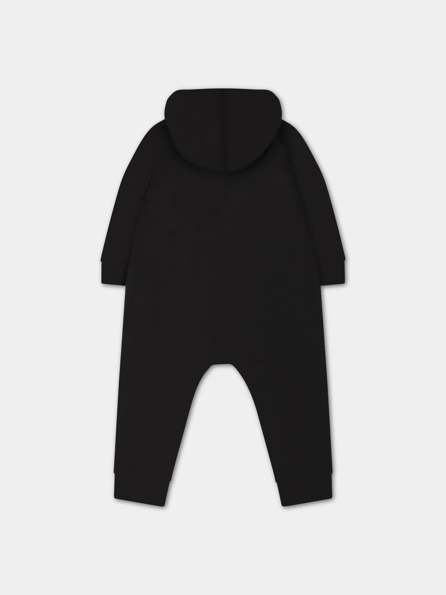 Tutina nera per neonato con logo,Nike,66K489 023